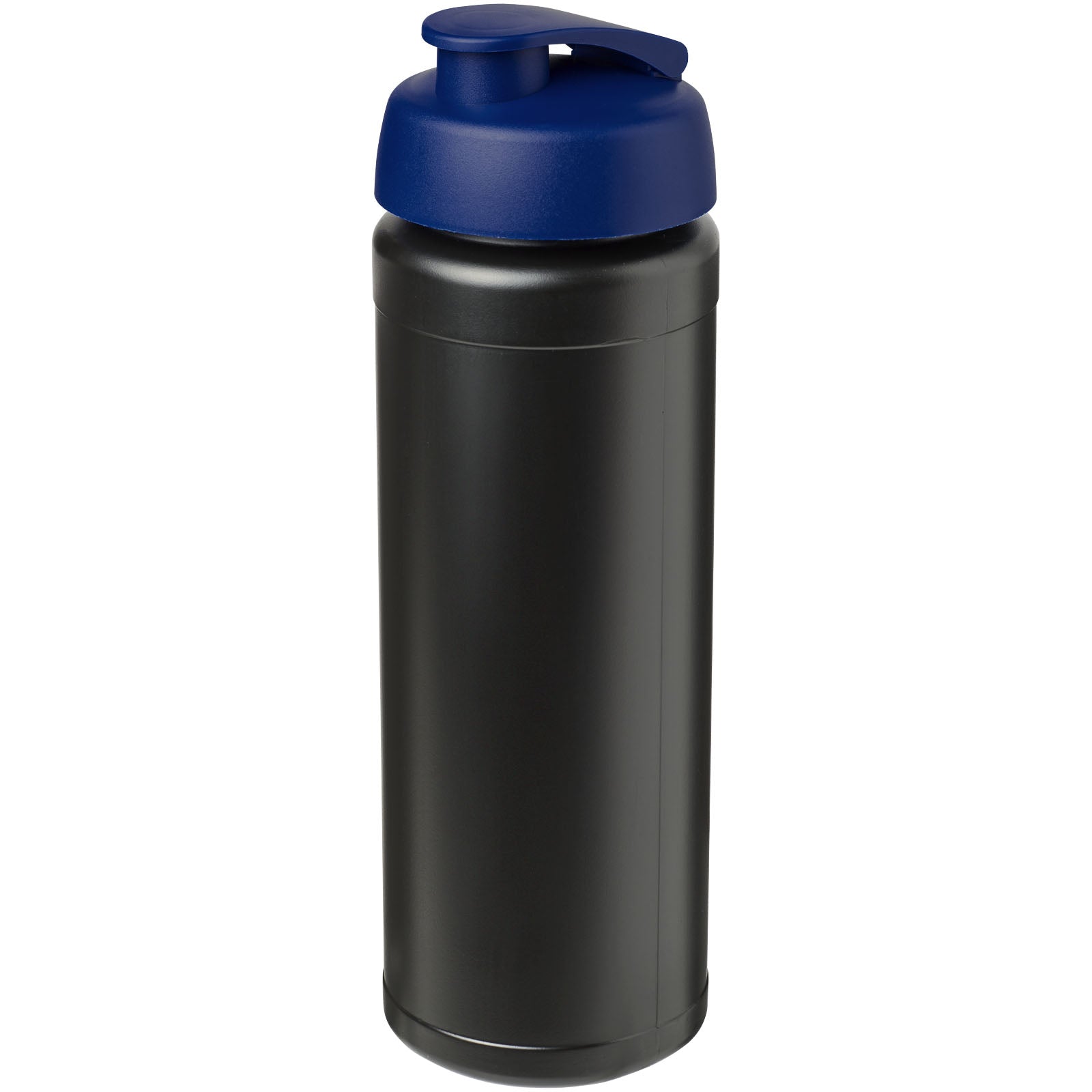 Baseline® Plus grip 750 ml Sportflasche mit Klappdeckel – Schwarz und Blau