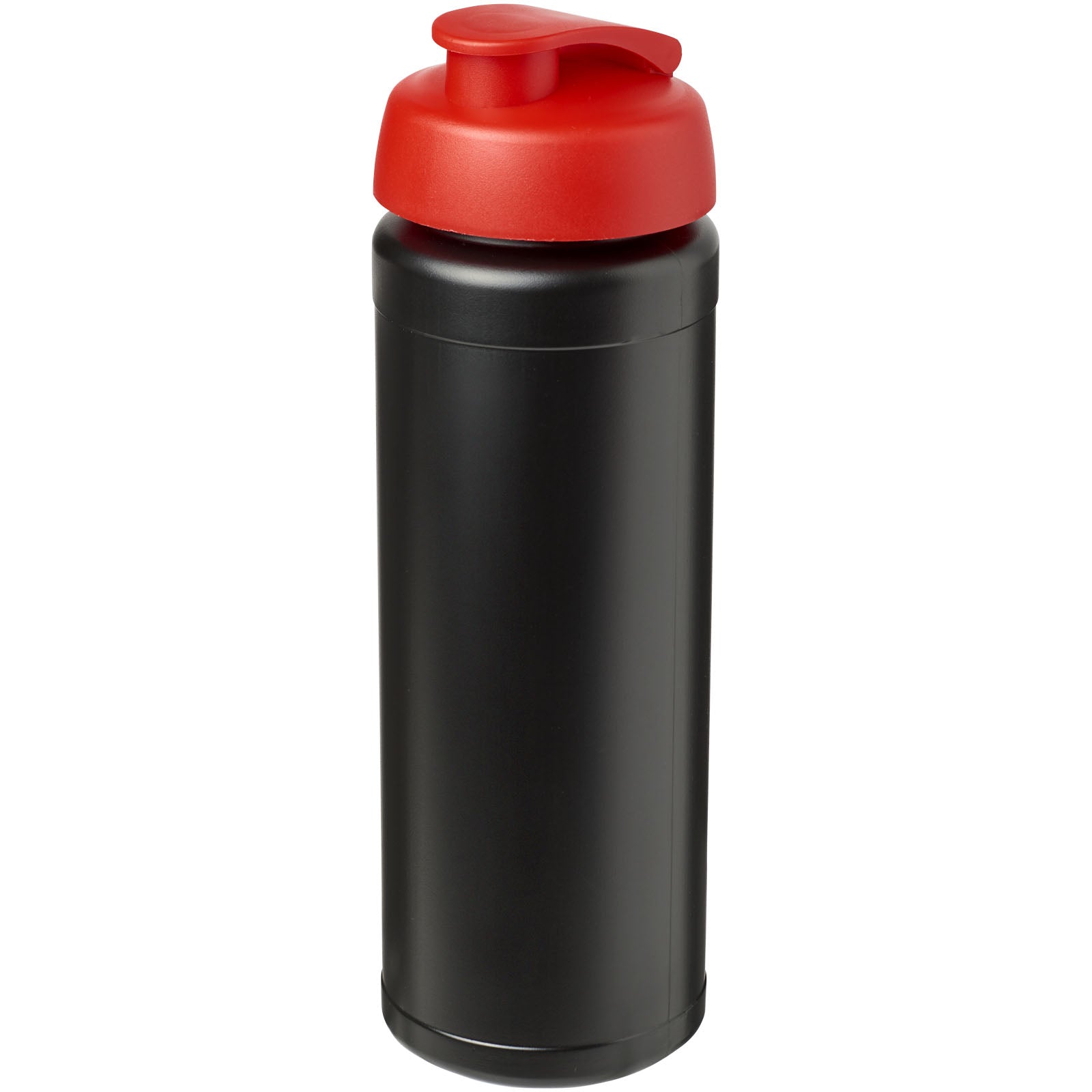 Baseline® Plus grip 750 ml Sportflasche mit Klappdeckel – Schwarz und Rot