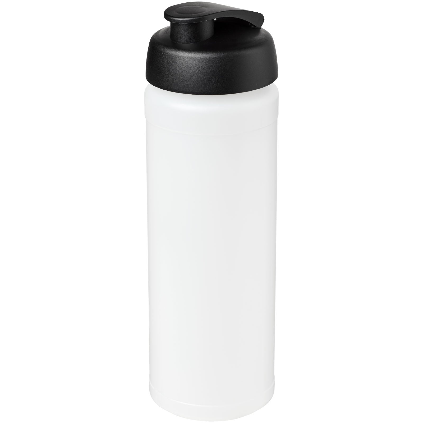 Baseline® Plus grip 750 ml Sportflasche mit Klappdeckel – Transparent und Schwarz