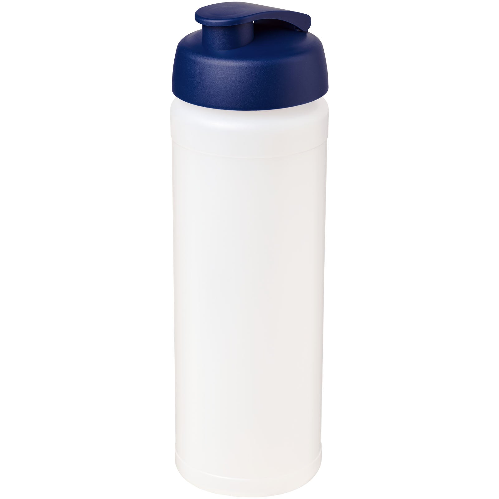 Baseline® Plus grip 750 ml Sportflasche mit Klappdeckel – Transparent und Blau