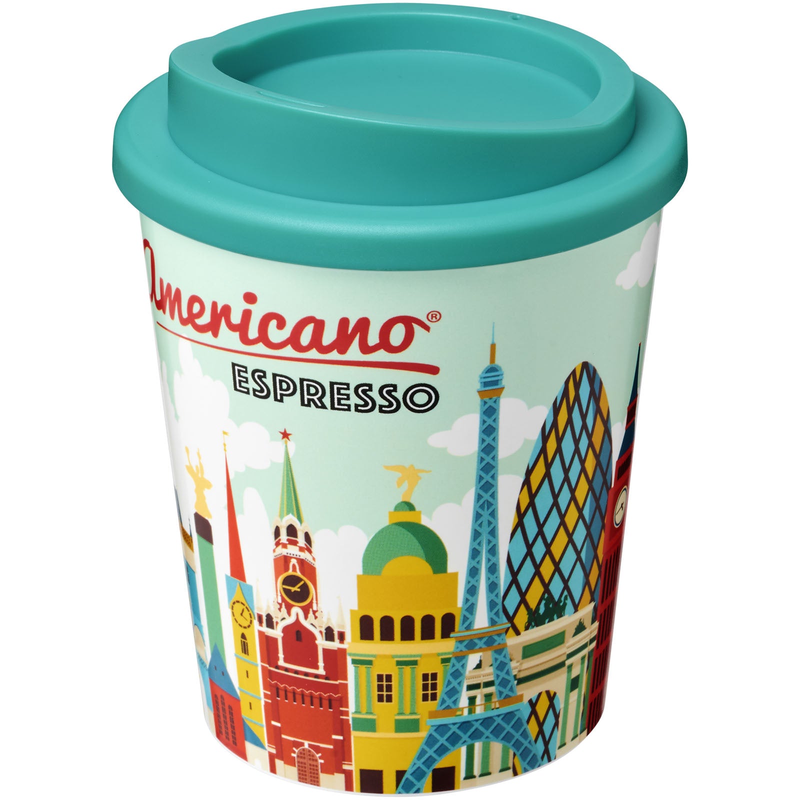 Brite-Americano® Espresso 250 ml Isolierbecher – Aquablau