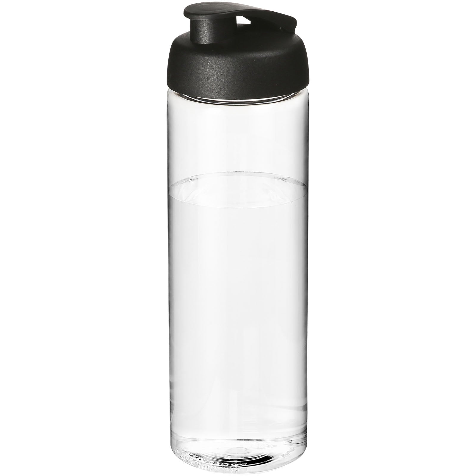 H2O Active® Vibe 850 ml Sportflasche mit Klappdeckel – Transparent und Schwarz