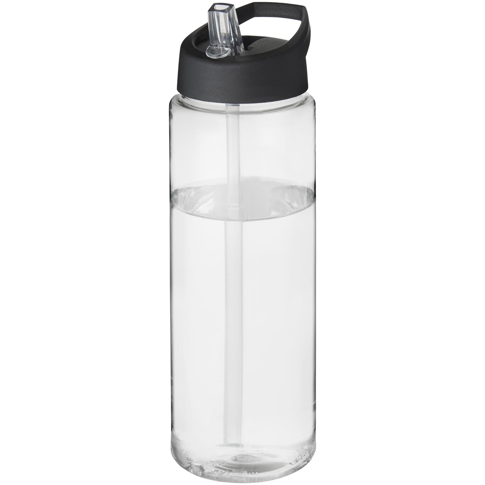 H2O Active® Vibe 850 ml Sportflasche mit Ausgussdeckel – Transparent und Schwarz