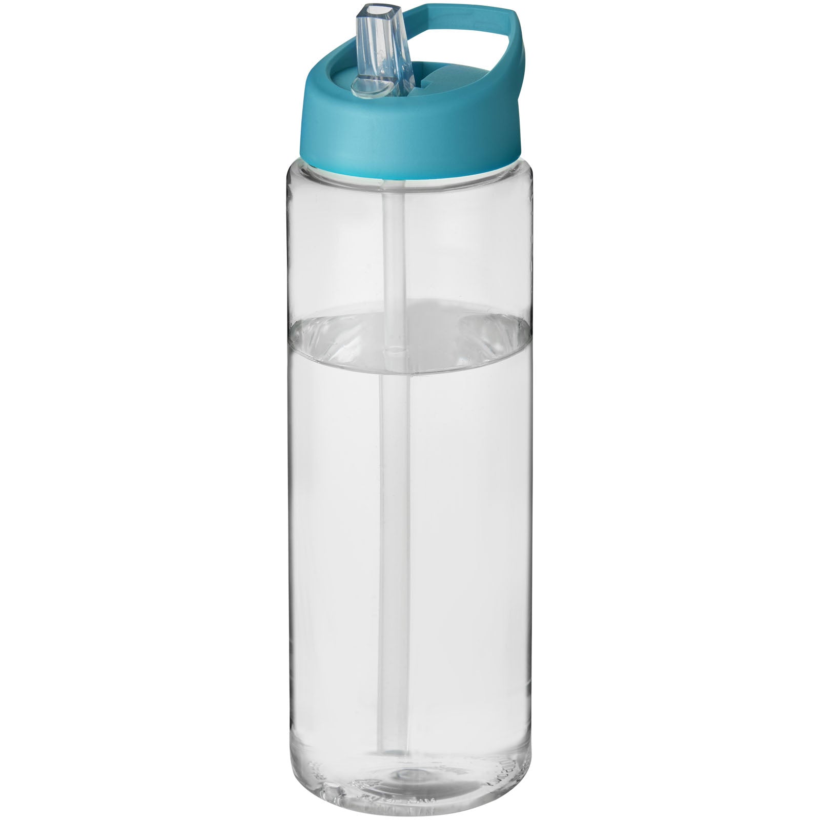 H2O Active® Vibe 850 ml Sportflasche mit Ausgussdeckel – Transparent und Aquablau