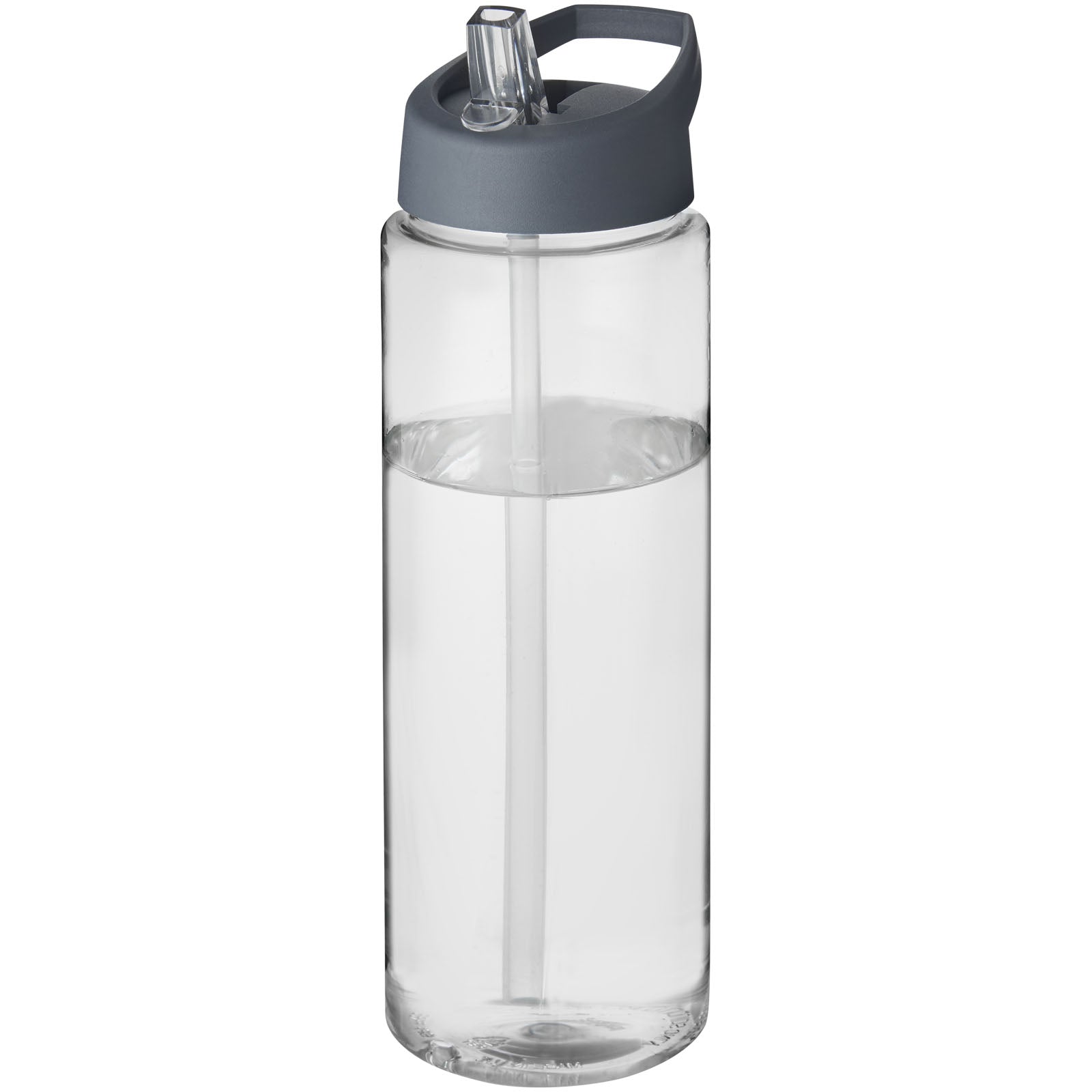 H2O Active® Vibe 850 ml Sportflasche mit Ausgussdeckel – Transparent und Storm Grey