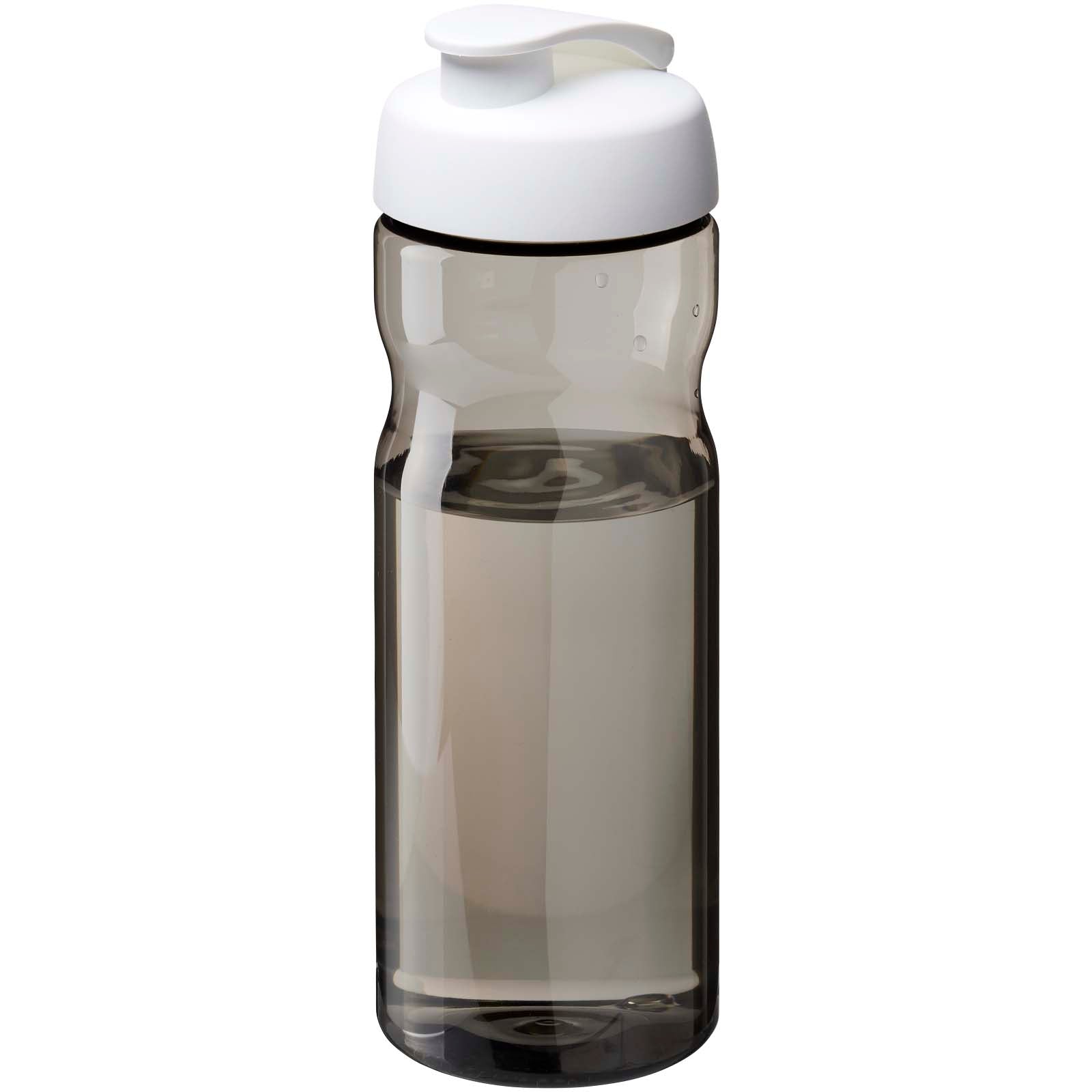 H2O Active® Eco POP Base 650 ml Sportflasche mit Klappdeckel – Kohle und Weiss