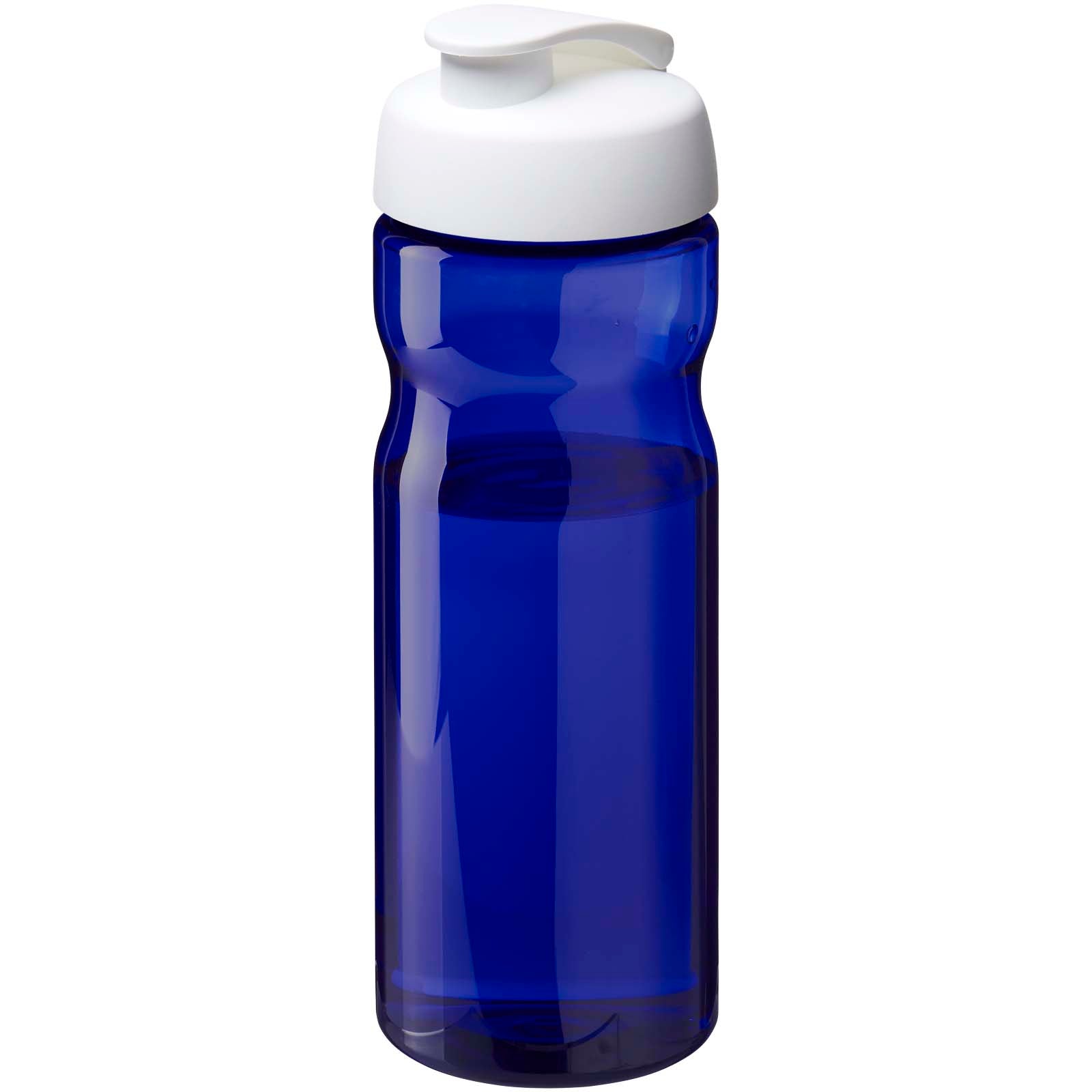 H2O Active® Eco POP Base 650 ml Sportflasche mit Klappdeckel – Blau und Weiss