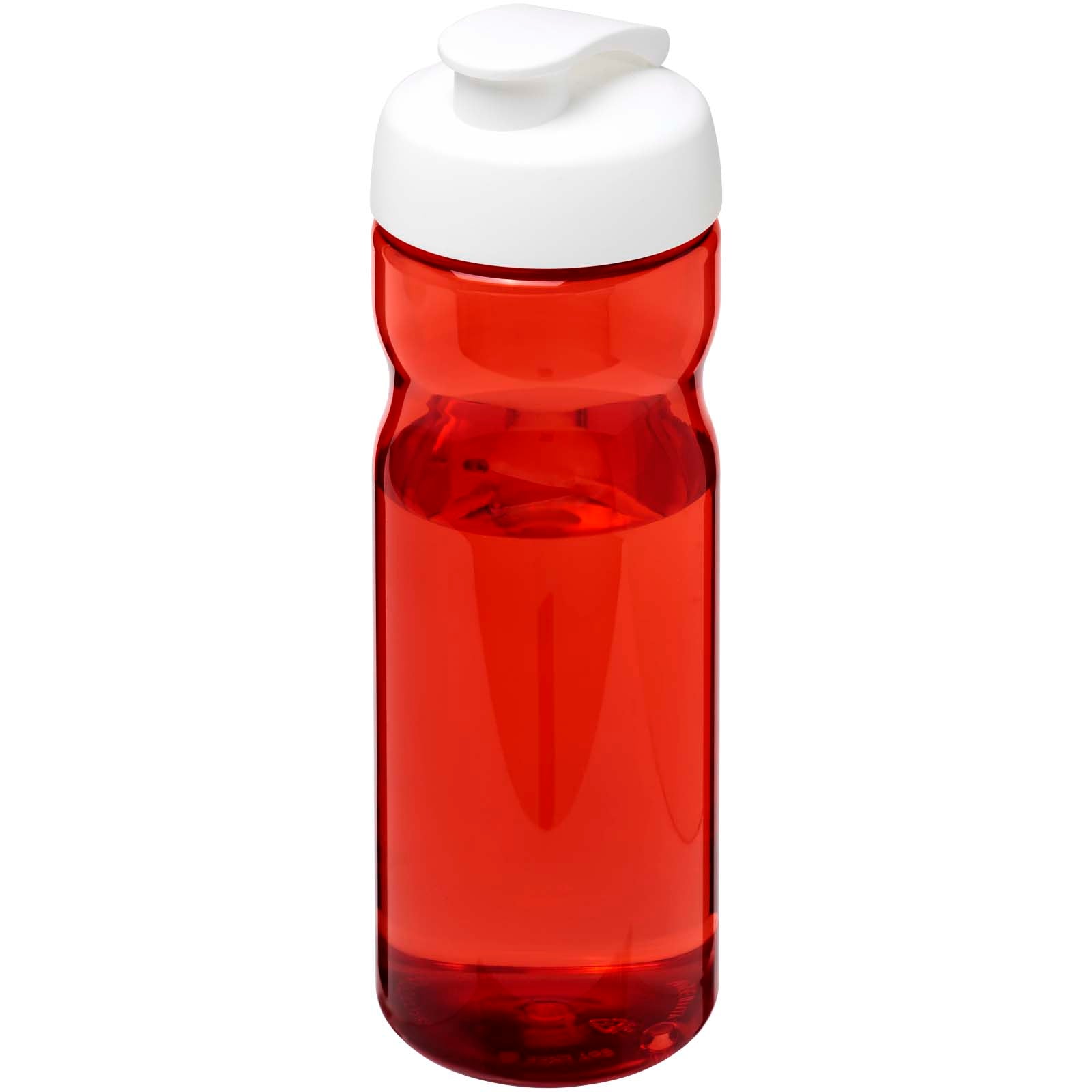 H2O Active® Eco POP Base 650 ml Sportflasche mit Klappdeckel – Rot und Weiss