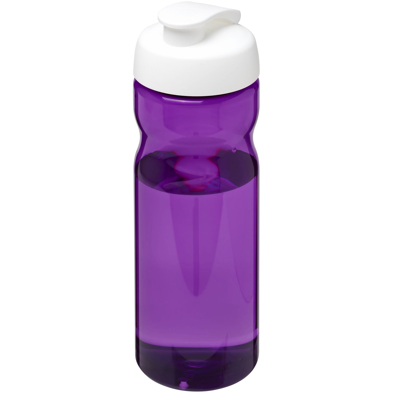 H2O Active® Eco POP Base 650 ml Sportflasche mit Klappdeckel – Lila und Weiss