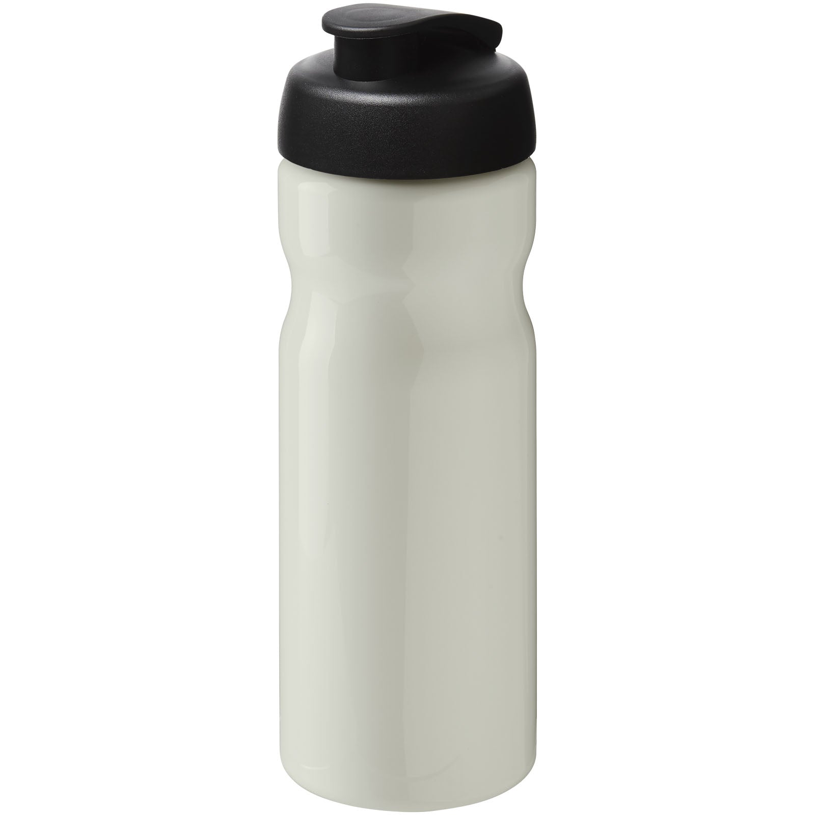 H2O Active® Eco POP Base 650 ml Sportflasche mit Klappdeckel – Elfenbeinweiß und Schwarz