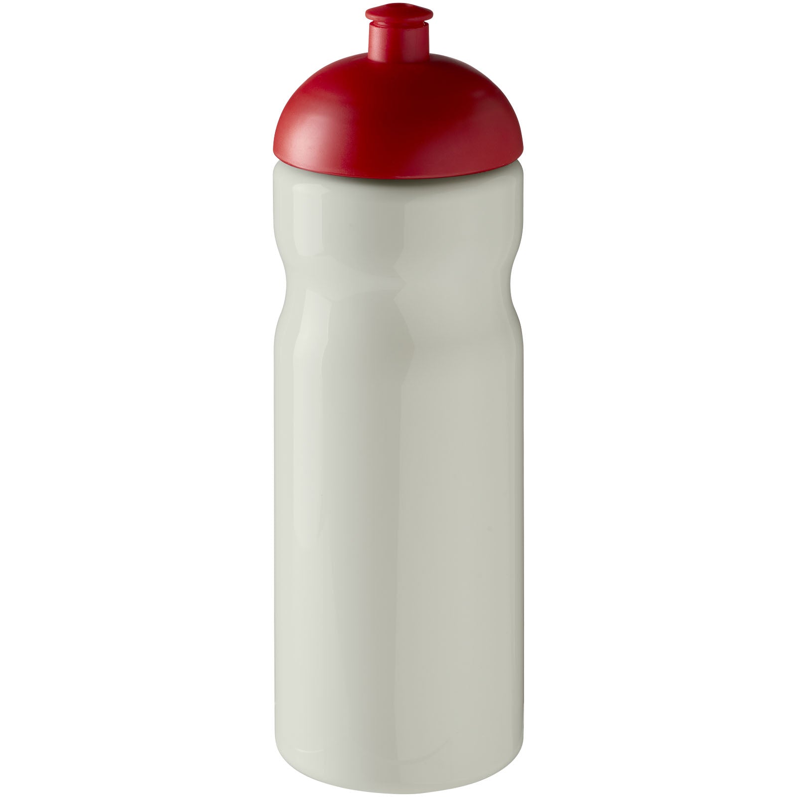 H2O Active® Eco Base 650 ml Sportflasche mit Stülpdeckel – Elfenbeinweiß und Rot