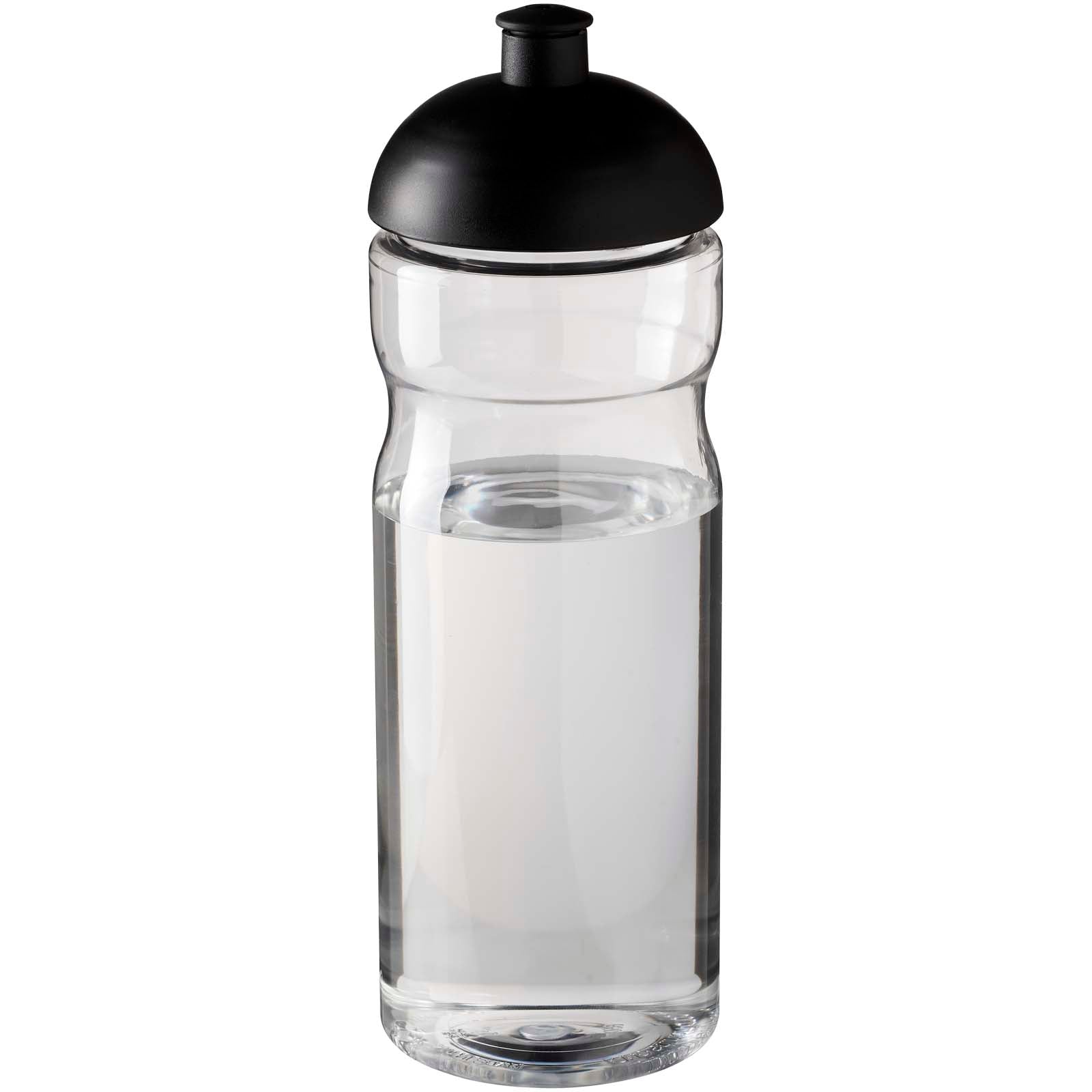 H2O Active® Eco Base 650 ml Sportflasche mit Stülpdeckel – Transparent und Schwarz