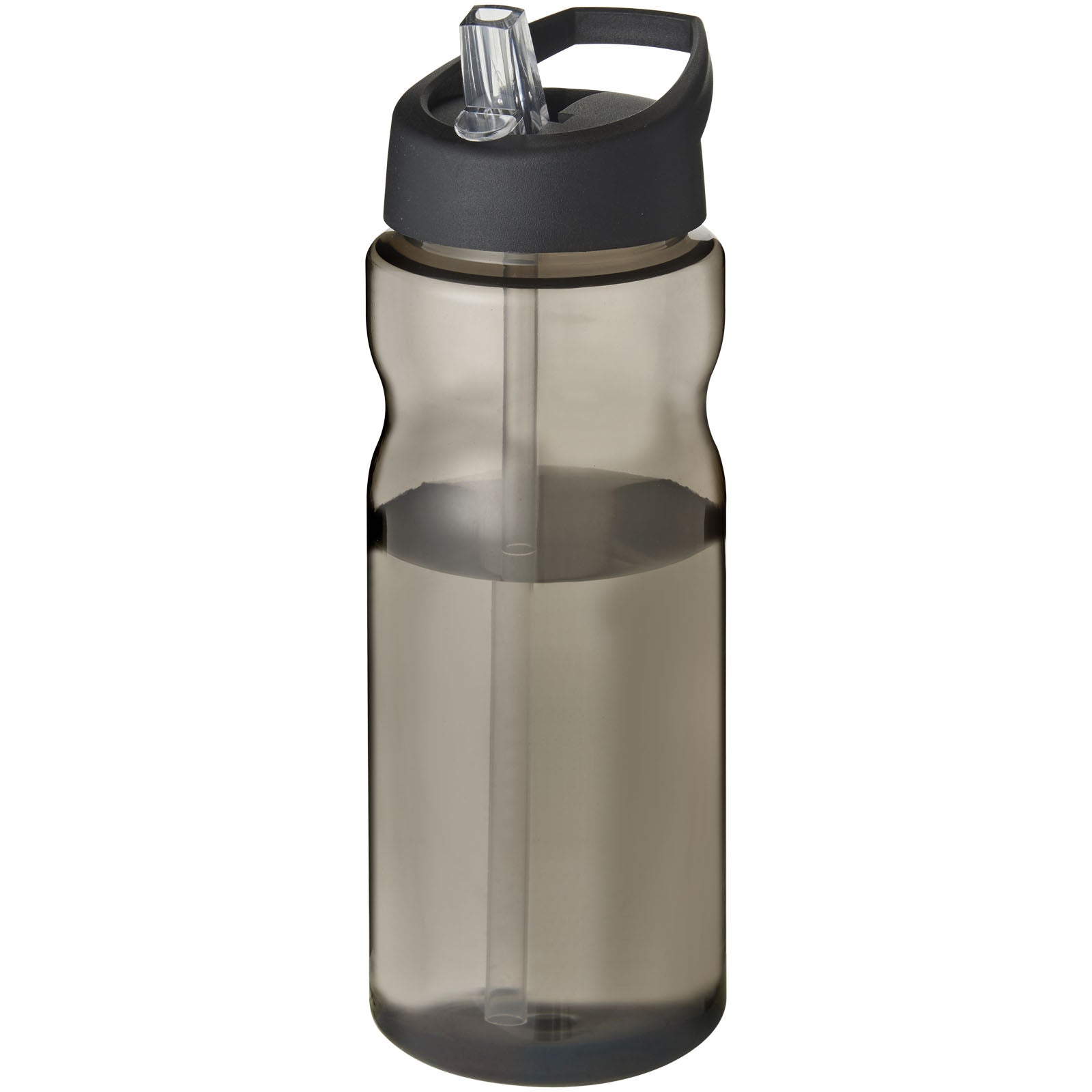 H2O Active® Eco Base 650 ml Sportflasche mit Ausgussdeckel – Charcoal und Schwarz