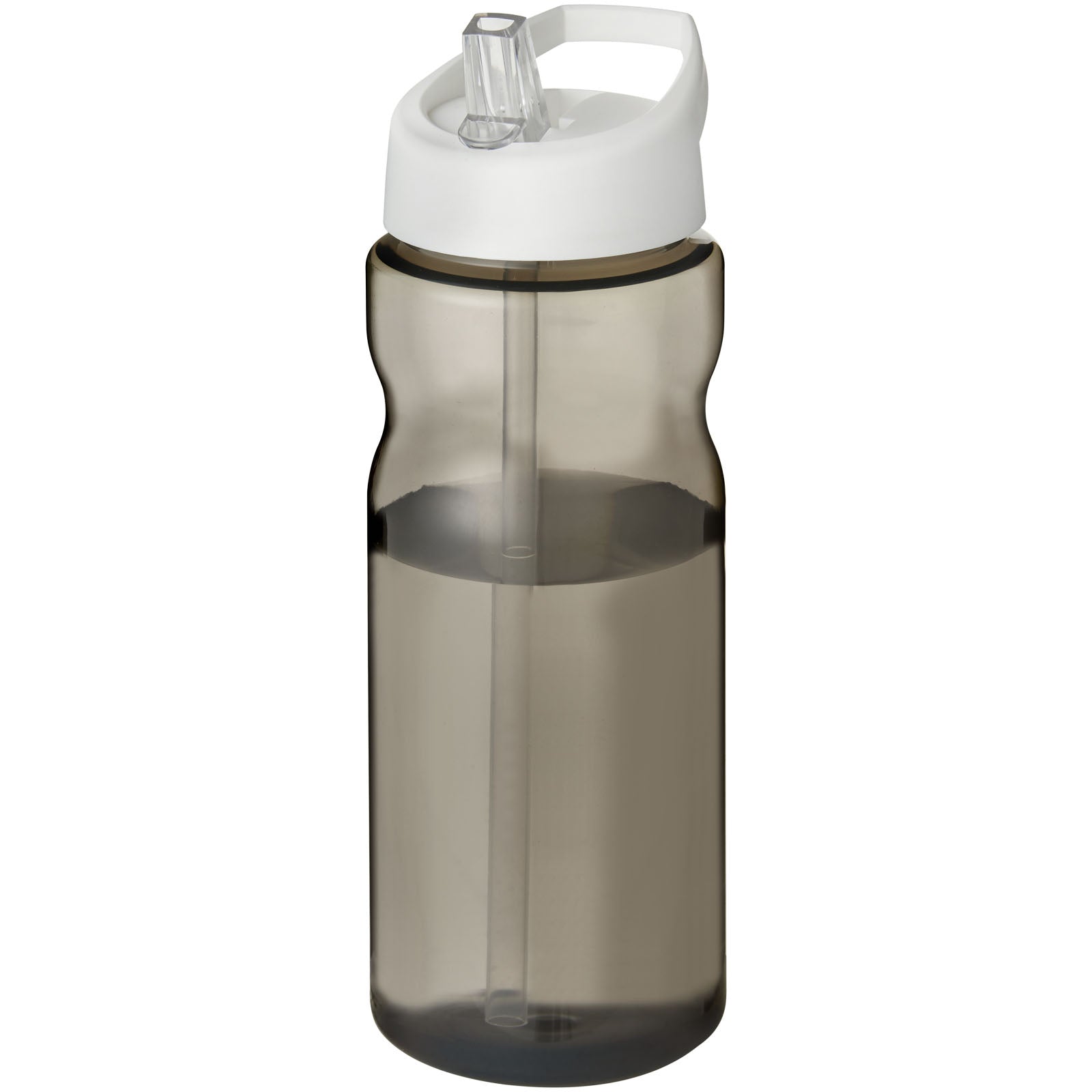 H2O Active® Eco Base 650 ml Sportflasche mit Ausgussdeckel – Kohle und Weiss