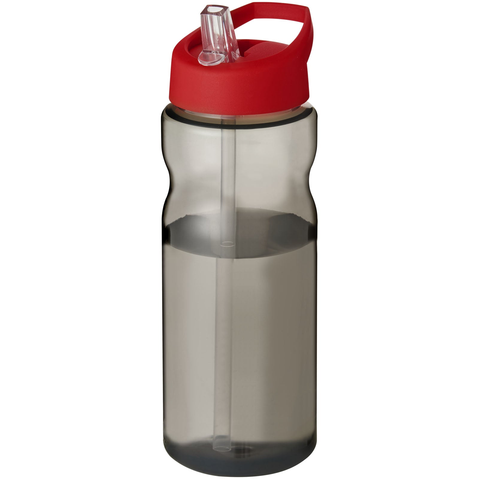 H2O Active® Eco Base 650 ml Sportflasche mit Ausgussdeckel – Kohle und Rot