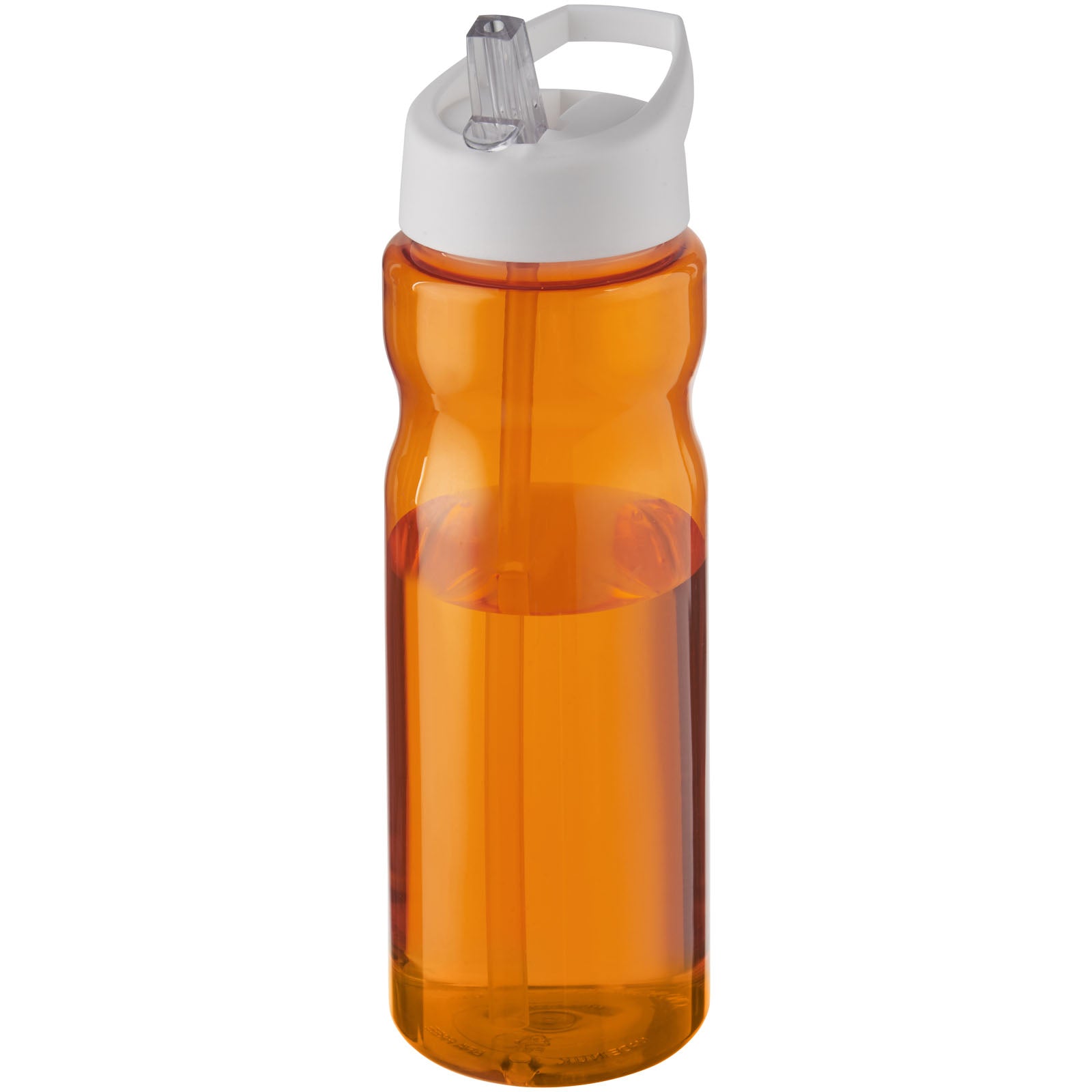 H2O Active® Eco Base 650 ml Sportflasche mit Ausgussdeckel – Orange und Weiss