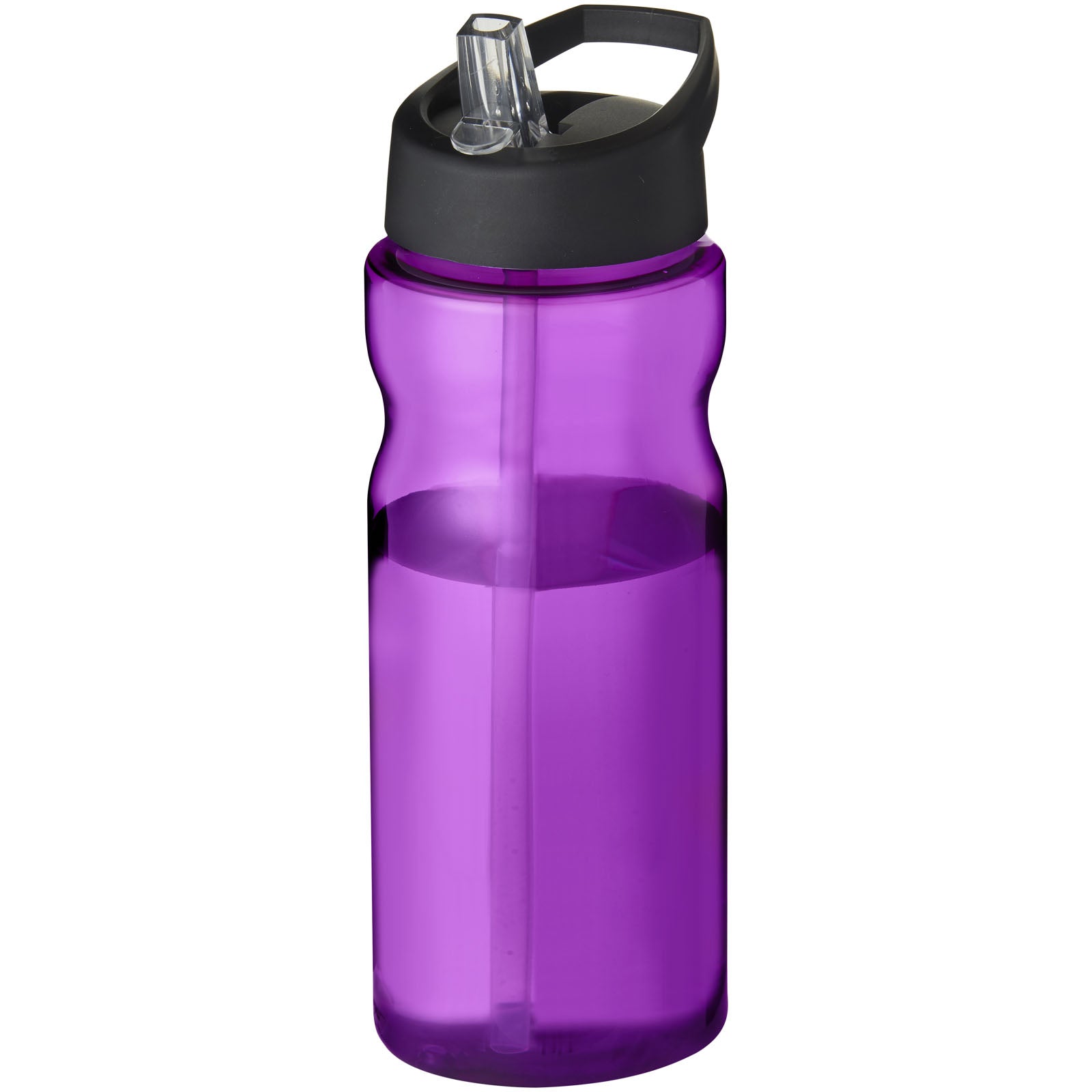 H2O Active® Eco Base 650 ml Sportflasche mit Ausgussdeckel – Lila und Schwarz
