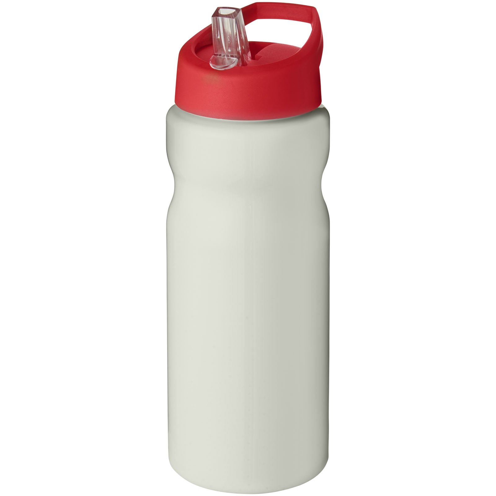 H2O Active® Eco Base 650 ml Sportflasche mit Ausgussdeckel – Elfenbeinweiß und Rot
