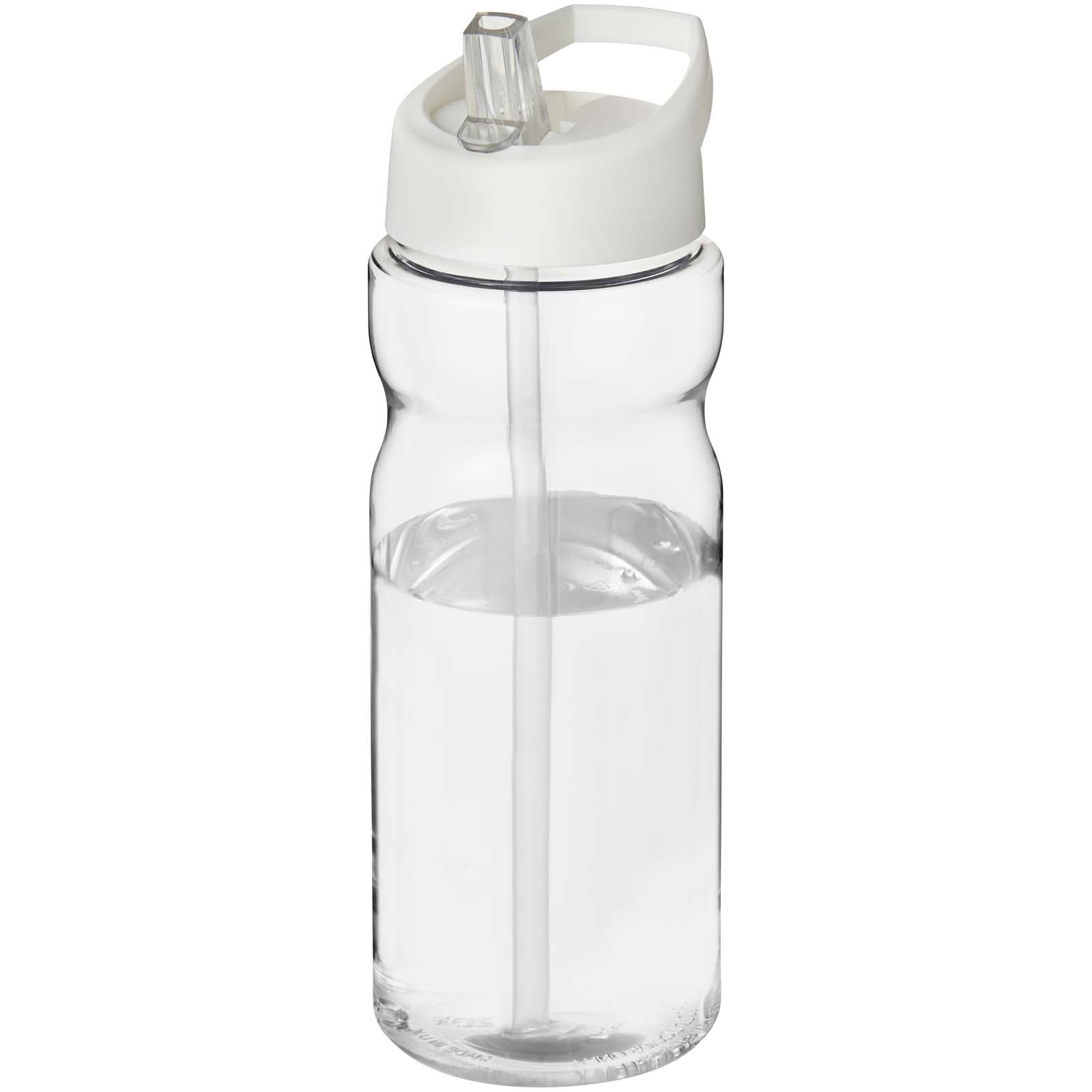 H2O Active® Eco Base 650 ml Sportflasche mit Ausgussdeckel – Transparent und Weiss