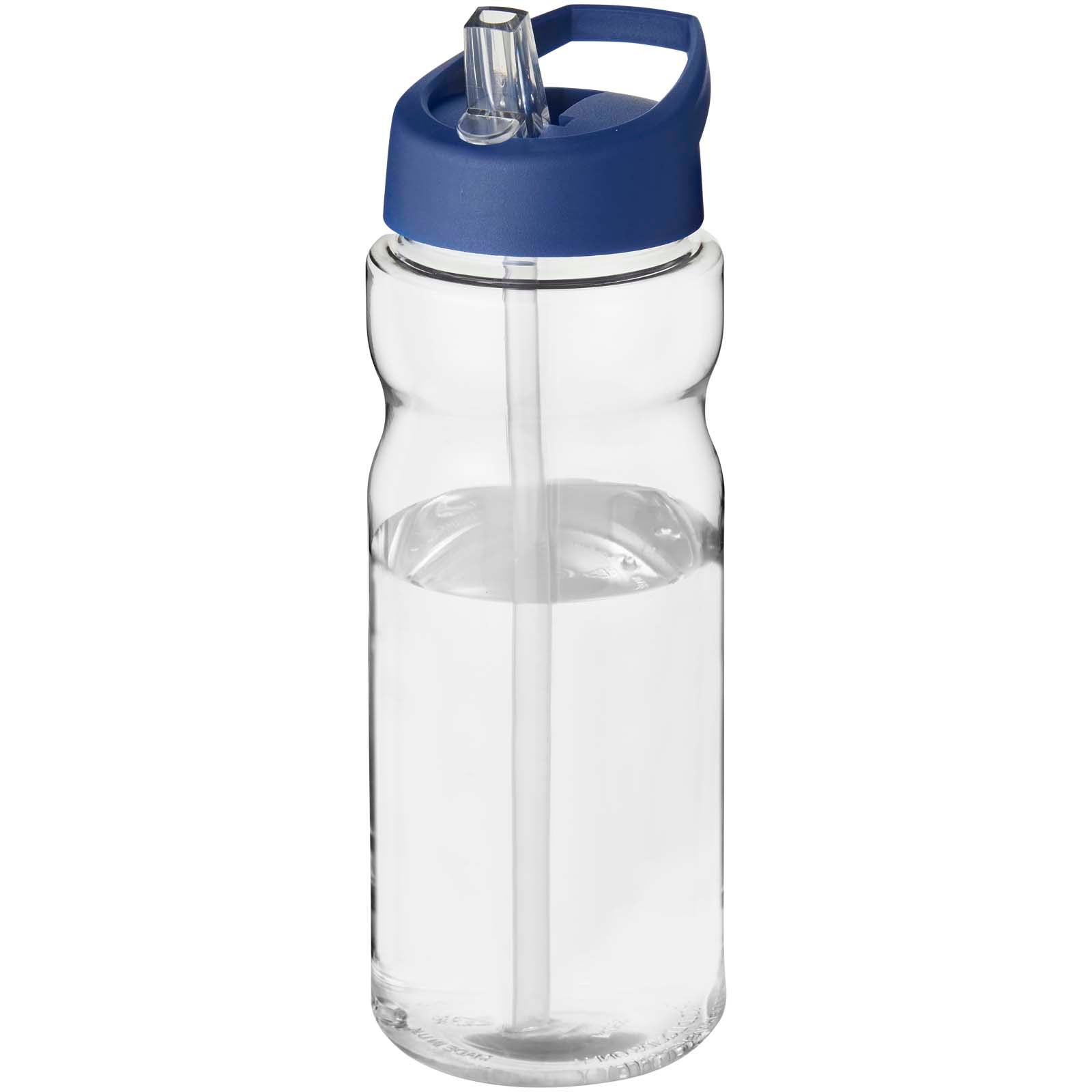 H2O Active® Eco Base 650 ml Sportflasche mit Ausgussdeckel – Transparent und Blau