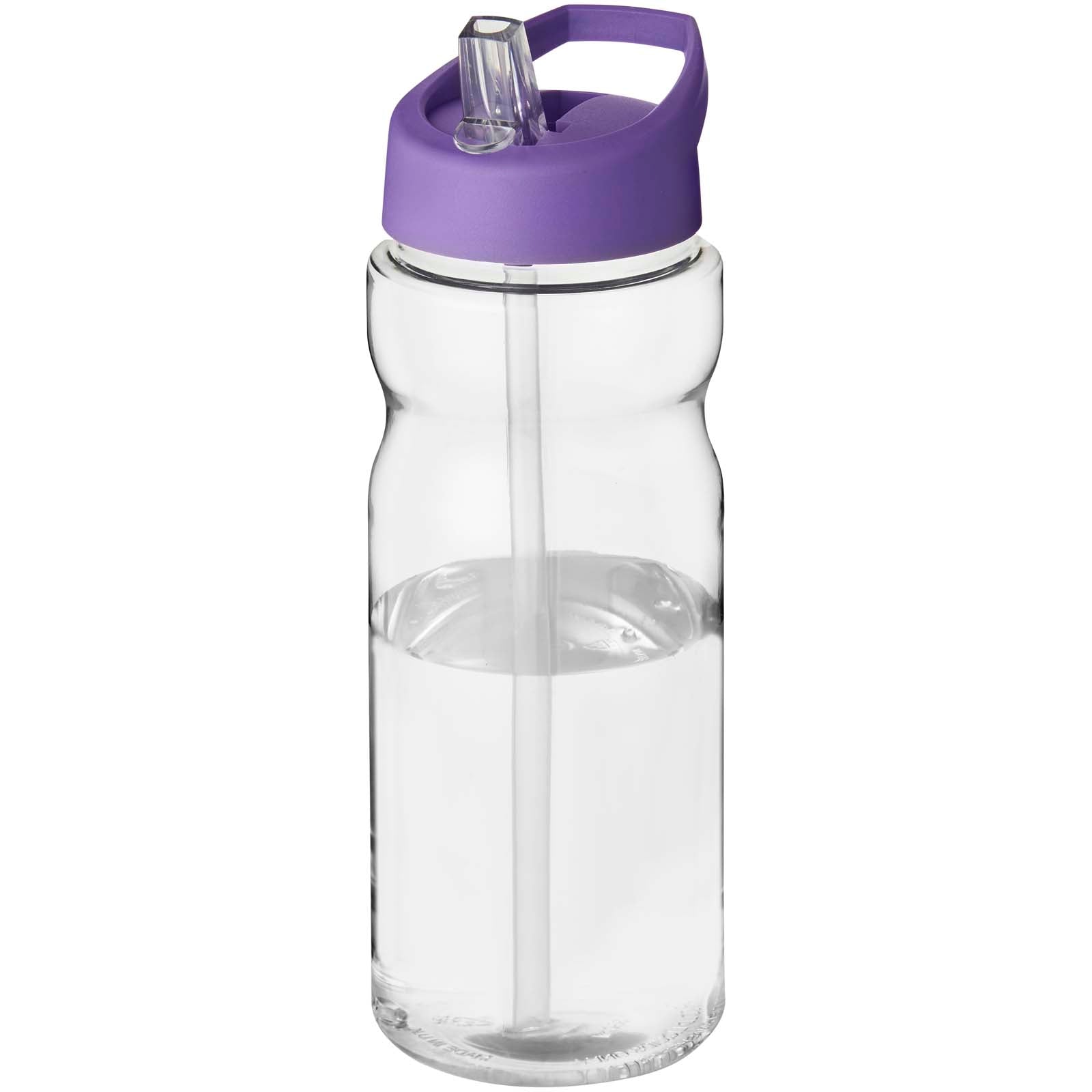 H2O Active® Eco Base 650 ml Sportflasche mit Ausgussdeckel – Transparent und Lila