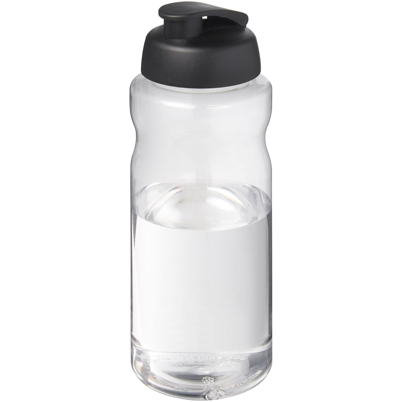 H2O Active® Big Base 1L Sportflasche mit Klappdeckel – Schwarz