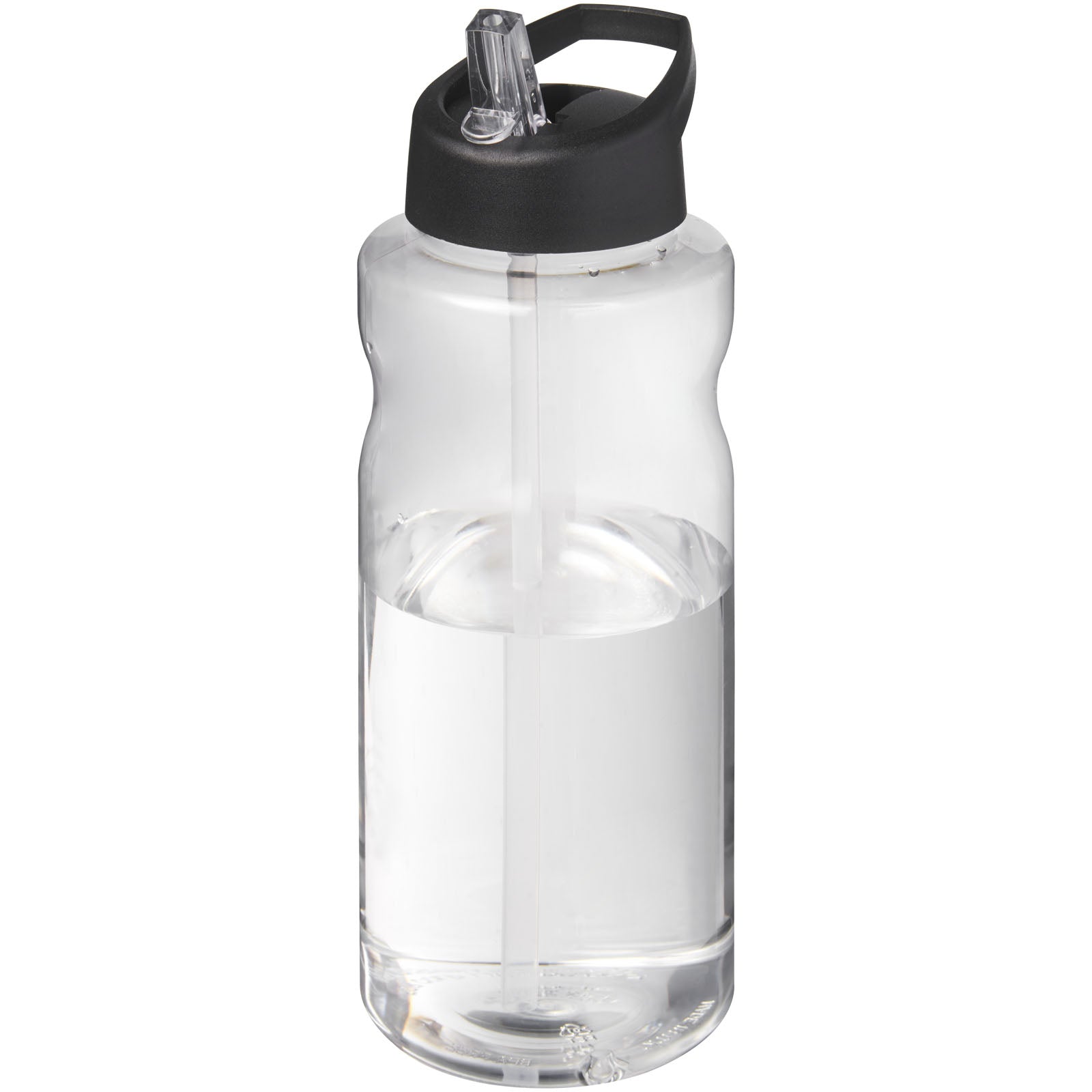 H2O Active® Big Base 1L Sportflasche mit Ausgussdeckel – Schwarz