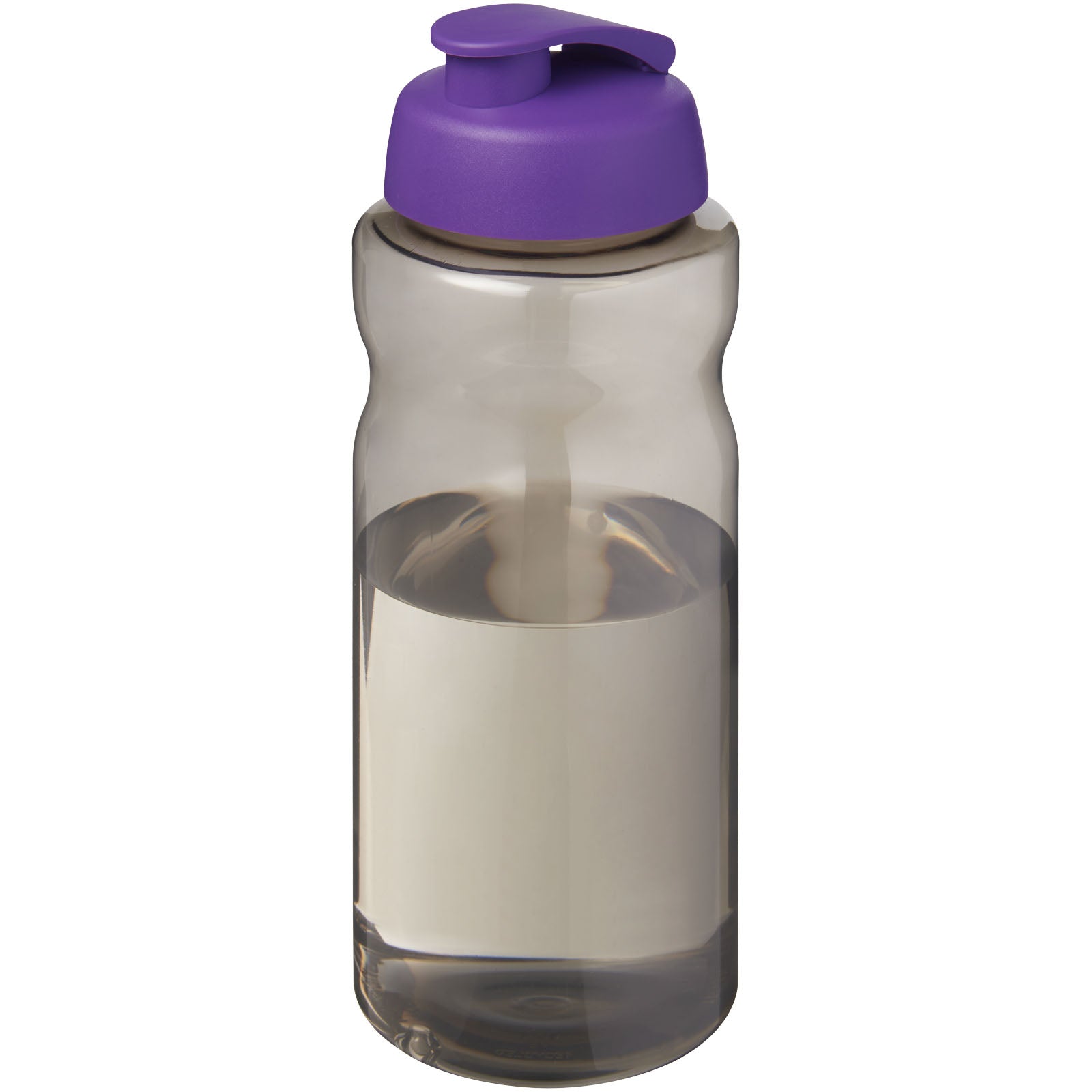 H2O Active® Eco Big Base 1L Sportflasche mit Klappdeckel – Kohle und Lila