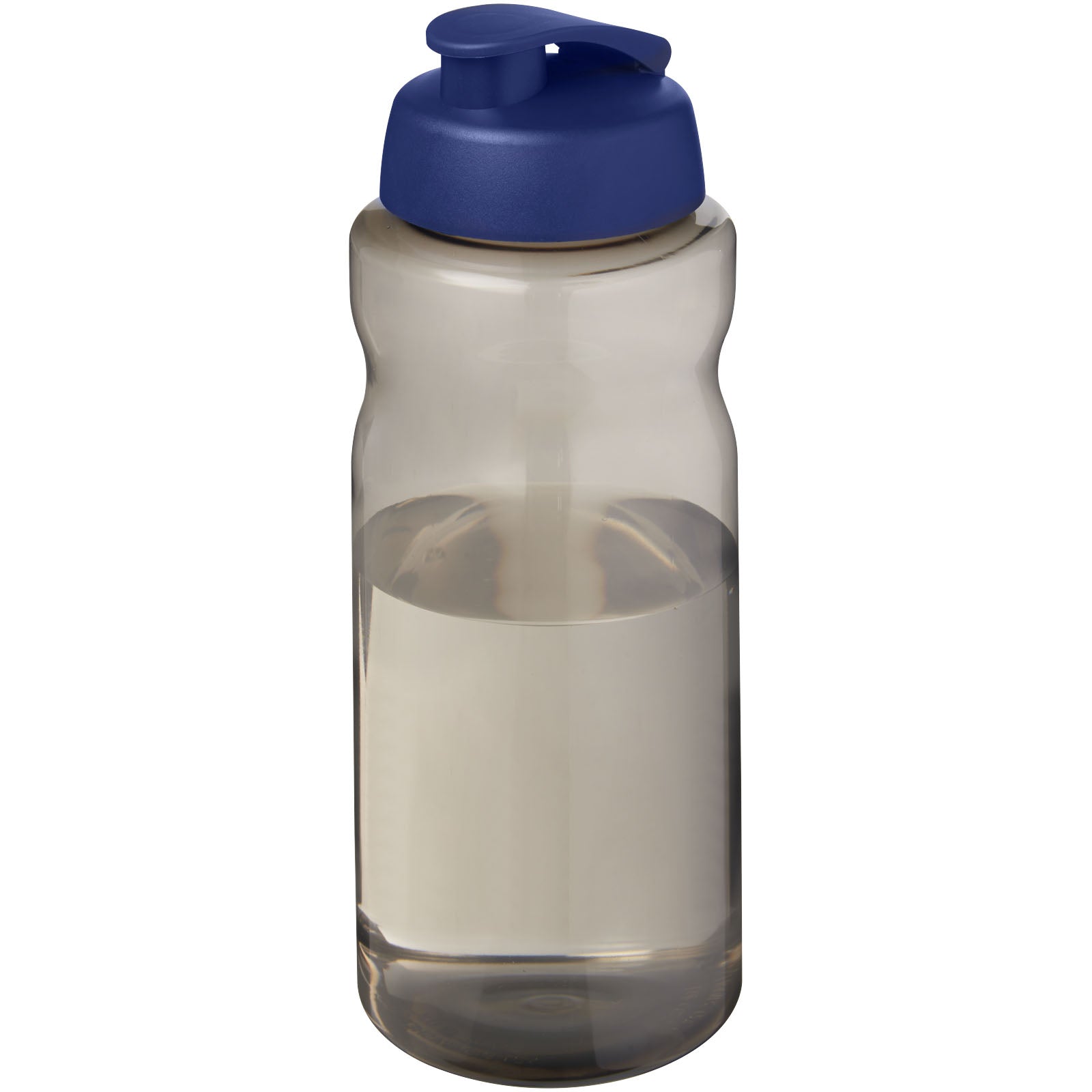 H2O Active® Eco Big Base 1L Sportflasche mit Klappdeckel – Kohle und Blau