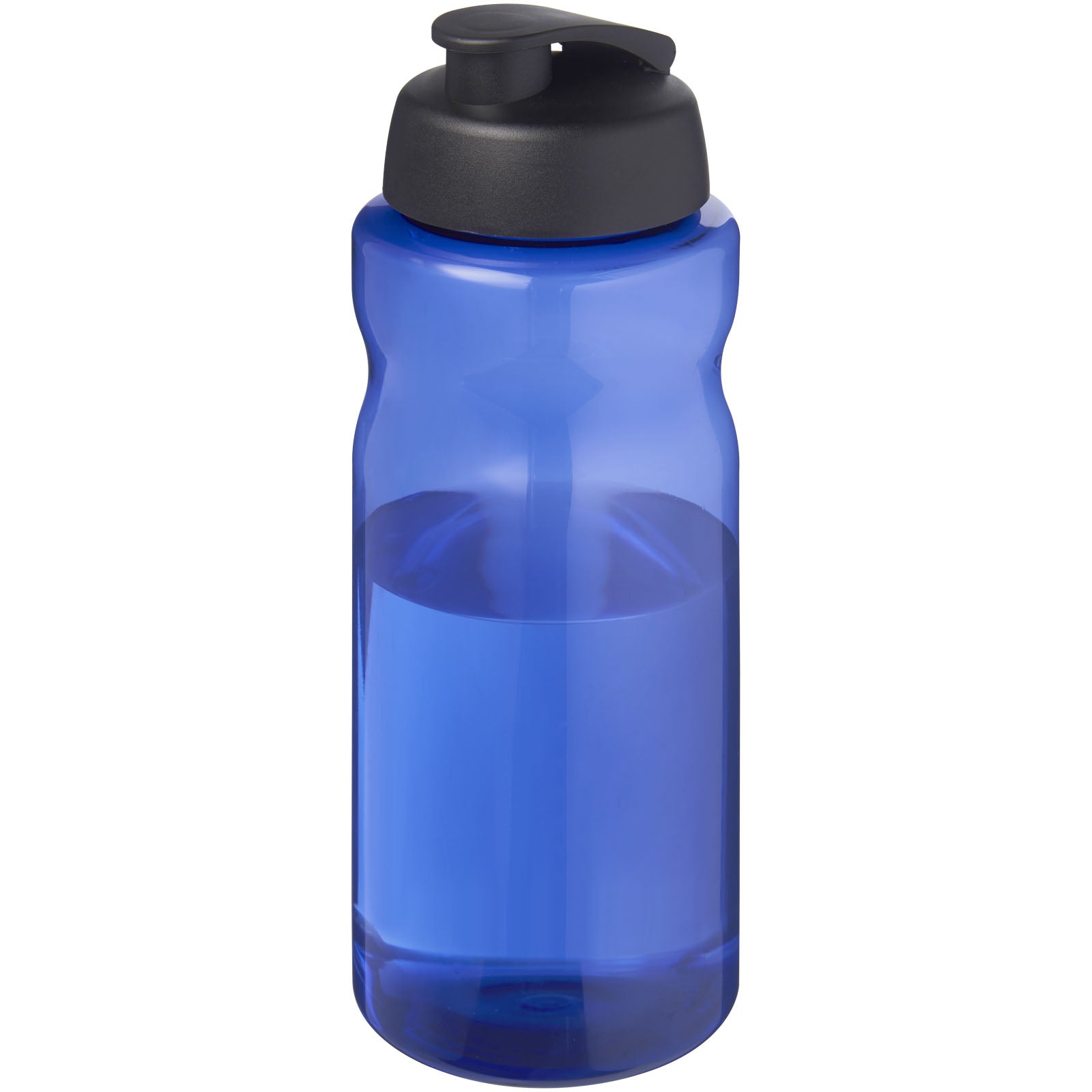 H2O Active® Eco Big Base 1L Sportflasche mit Klappdeckel – Blau und Schwarz