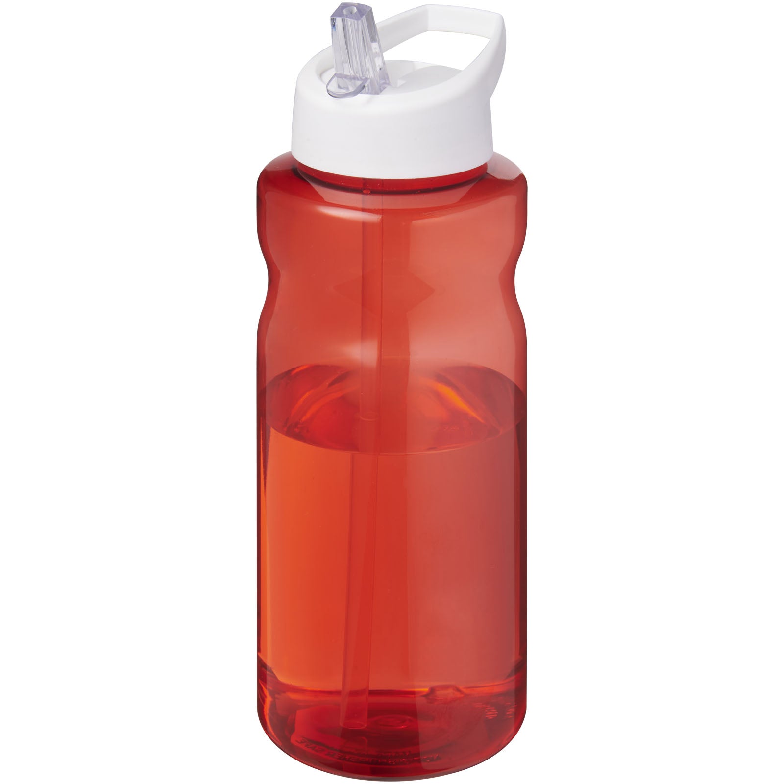 H2O Active® Eco Big Base 1L Sportflasche mit Ausgussdeckel – Rot und Weiss