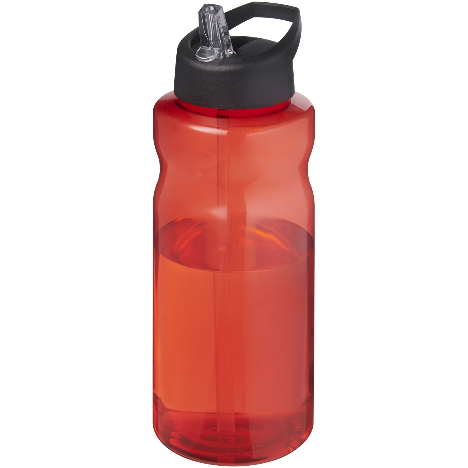 H2O Active® Eco Big Base 1L Sportflasche mit Ausgussdeckel – Rot und Schwarz