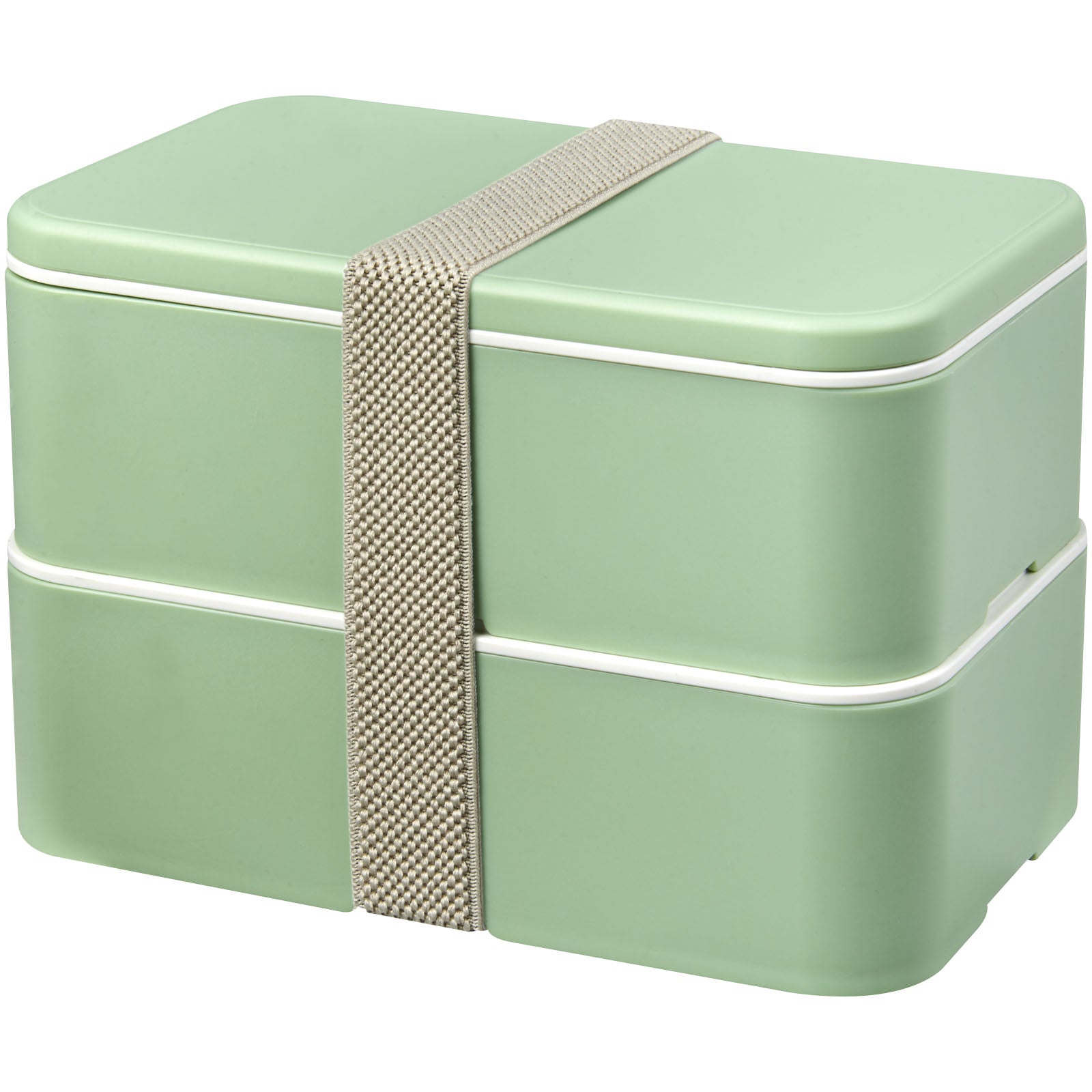 MIYO Renew 700+700 ml Doppel-Lunchbox – Seaglass Green und Kieselgrau