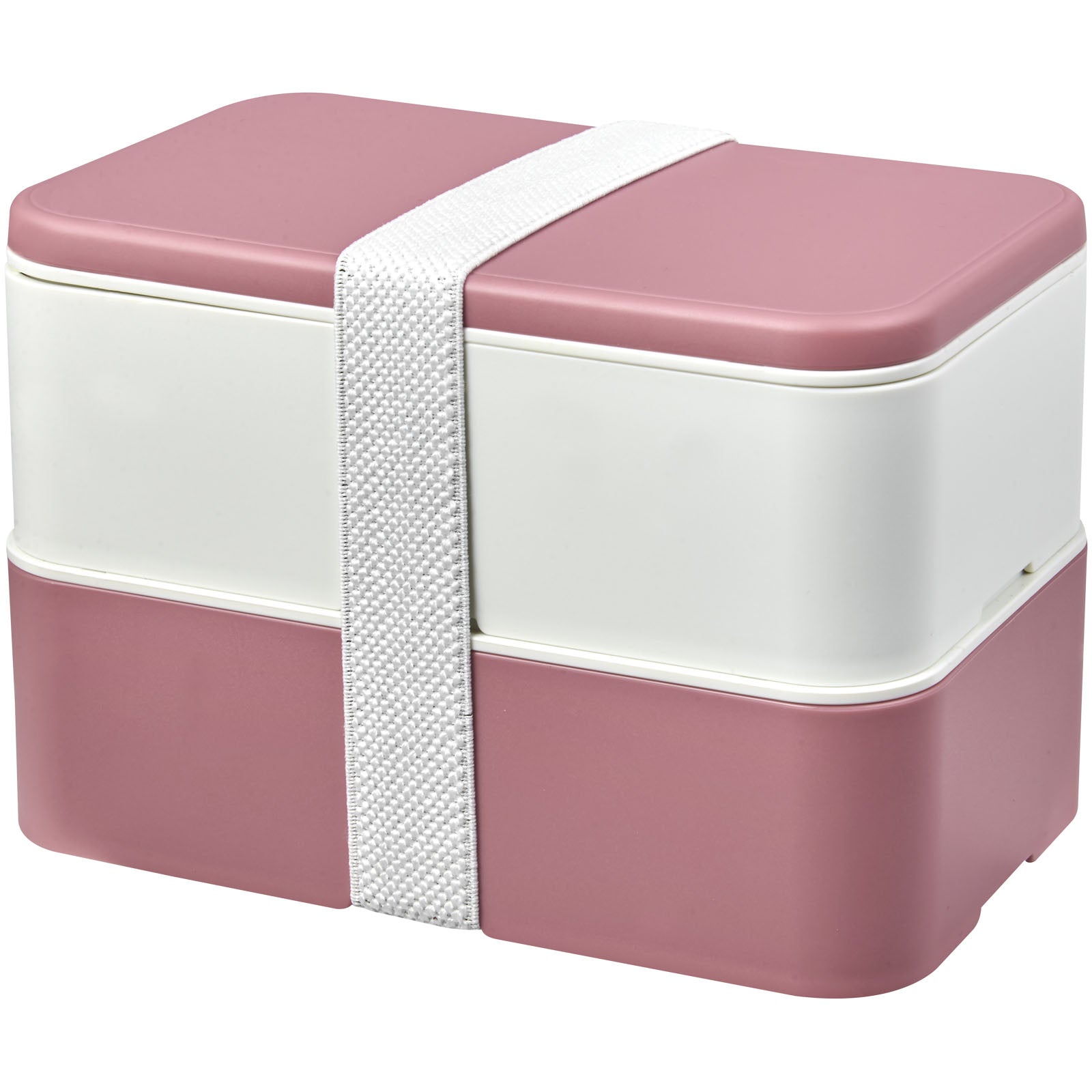 MIYO Renew 700+700 ml Doppel-Lunchbox – Rosa und Elfenbeinweiß und Weiss