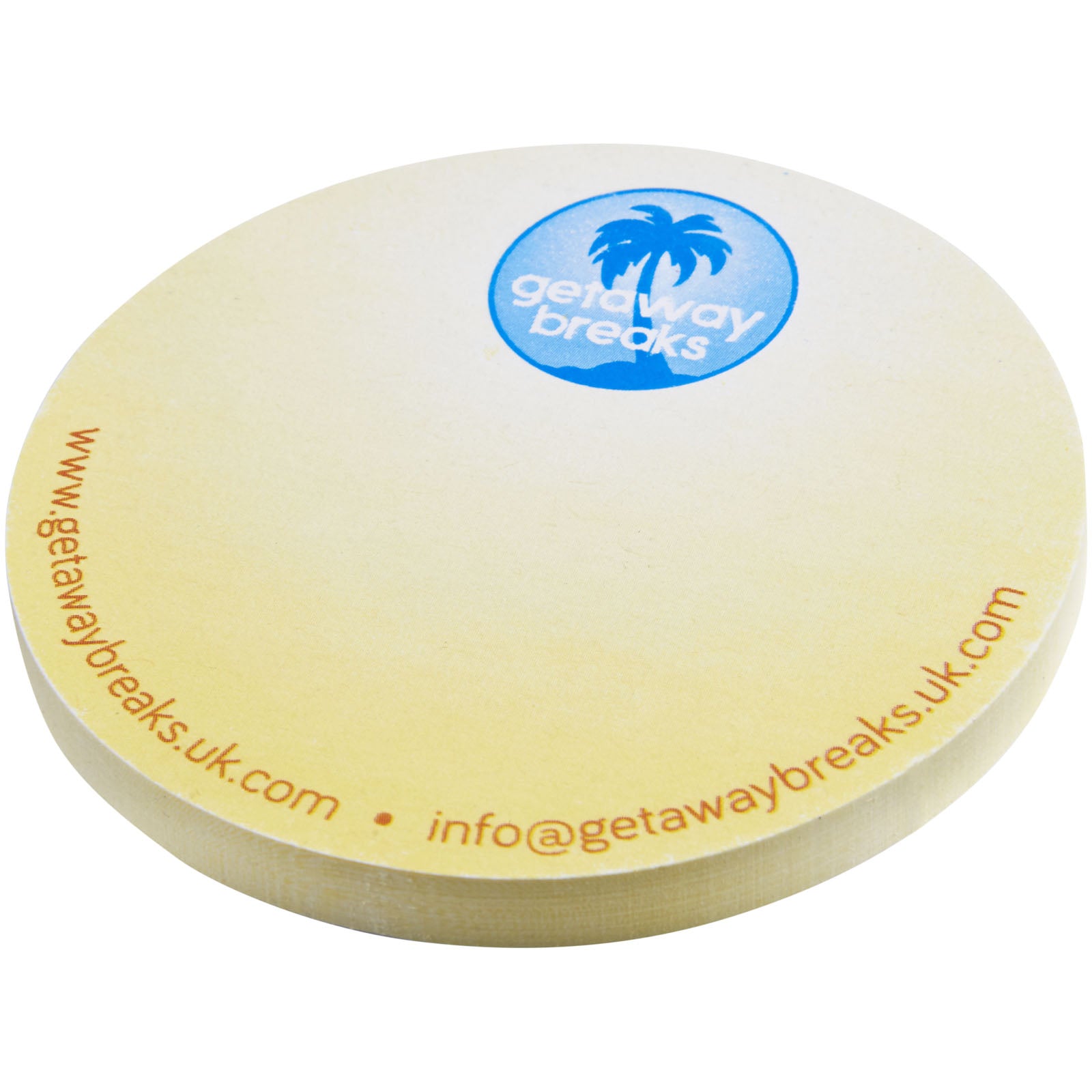 Sticky-Mate® runde recycelte Haftnotizen – Weiss