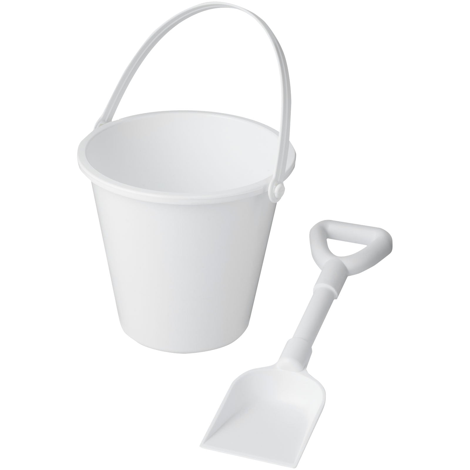 Tides recycelter Strandeimer und Spaten – Weiss