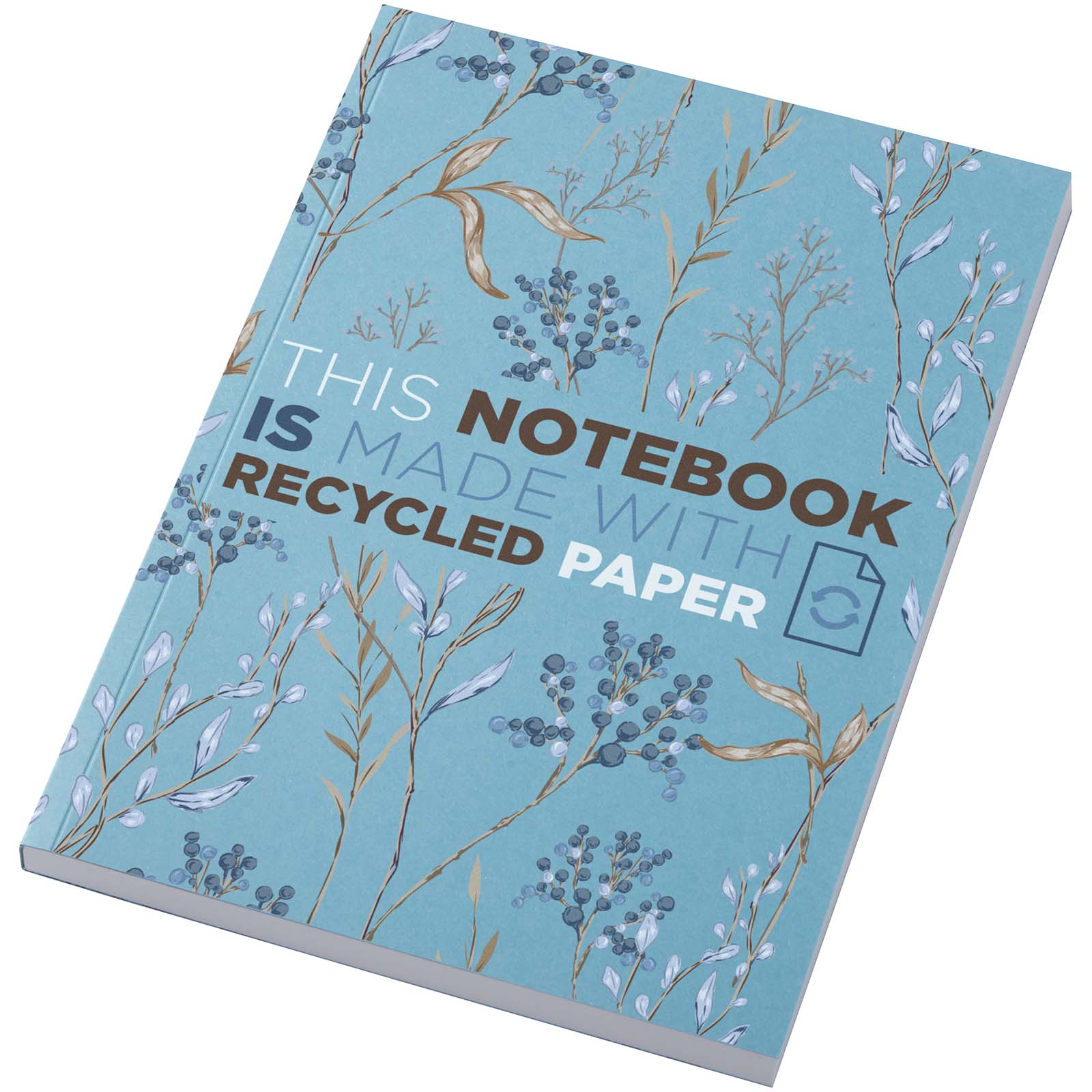 Novella Austen Colours A5 Softcover Notizbuch aus Recyclingmaterial – 100 Blatt – Blau