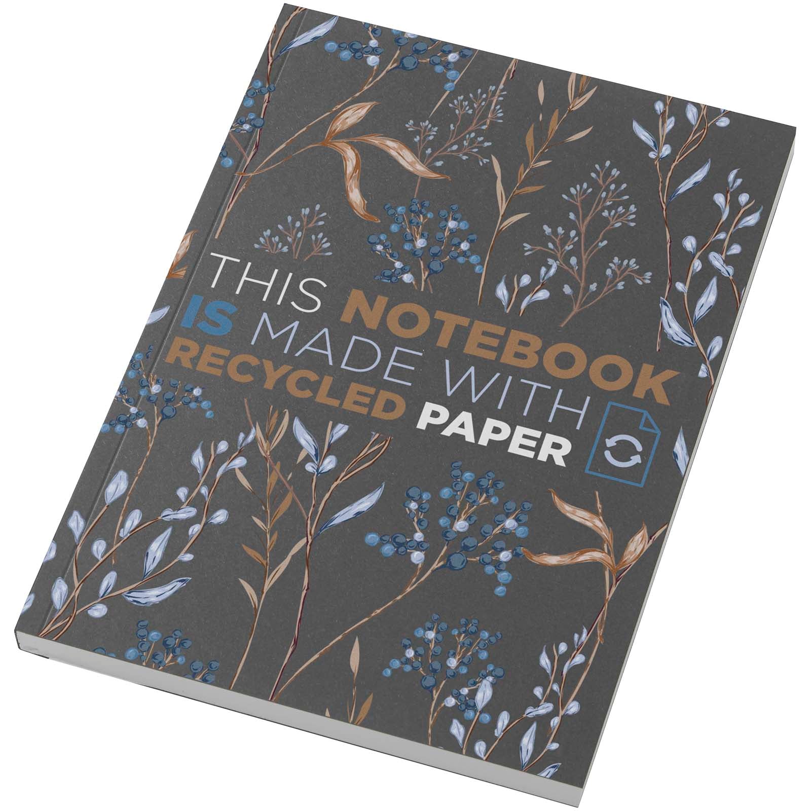Novella Austen Colours A5 Softcover Notizbuch aus Recyclingmaterial – 100 Blatt – Kohle