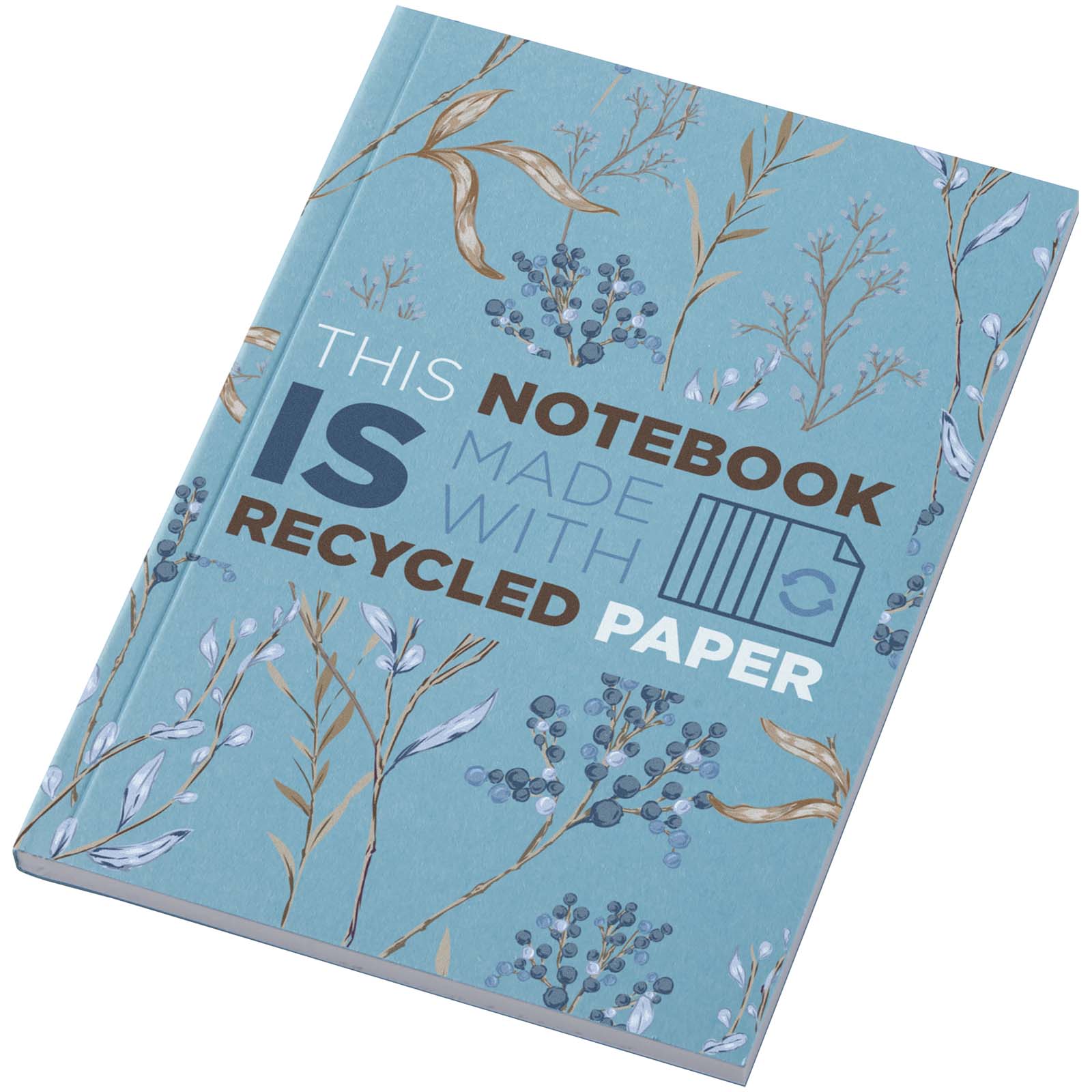 Novella Austen Colours A6 Softcover Notizbuch aus Recyclingmaterial – 50 Blatt – Blau