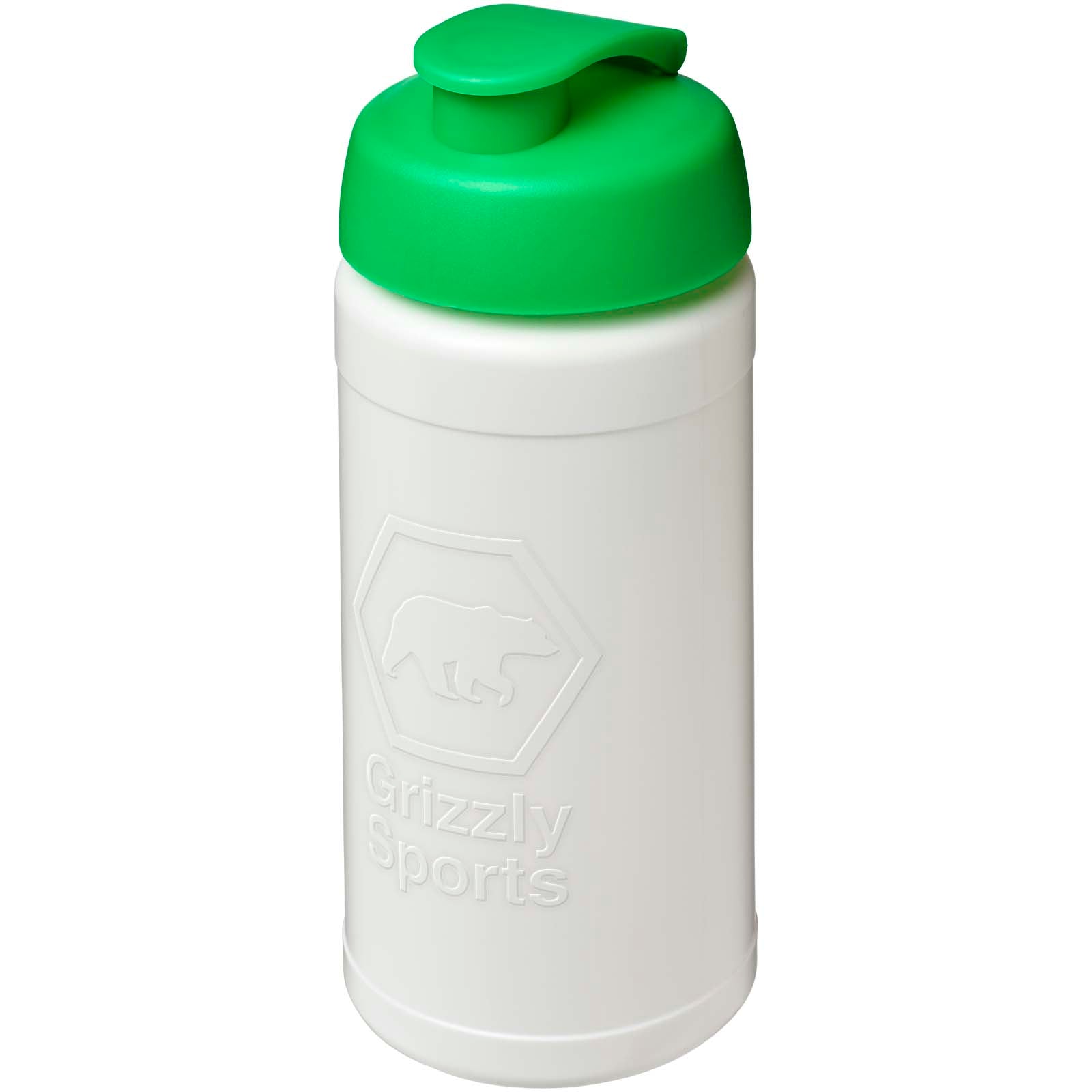Baseline Rise 500 ml Sportflasche mit Klappdeckel – Weiss und Grün