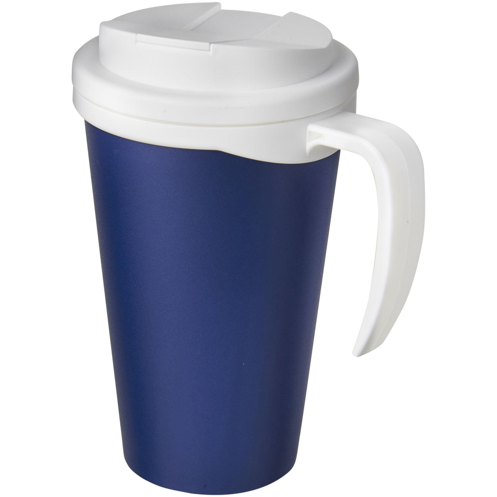 Americano® Grande 350 ml Isolierbecher mit auslaufsicherem Schraubverschluss – Blau und Weiss