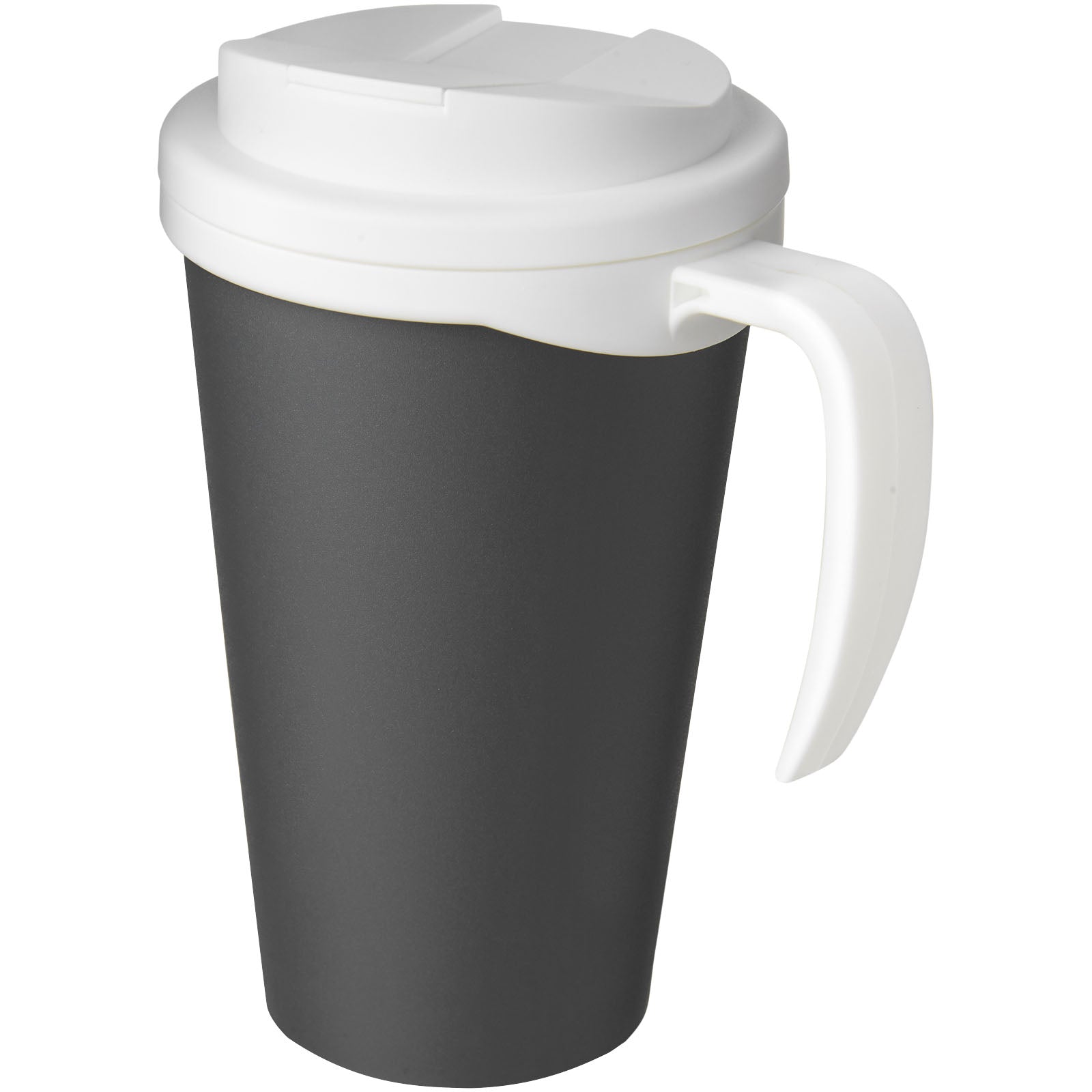 Americano® Grande 350 ml Isolierbecher mit auslaufsicherem Schraubverschluss – Grau und Weiss