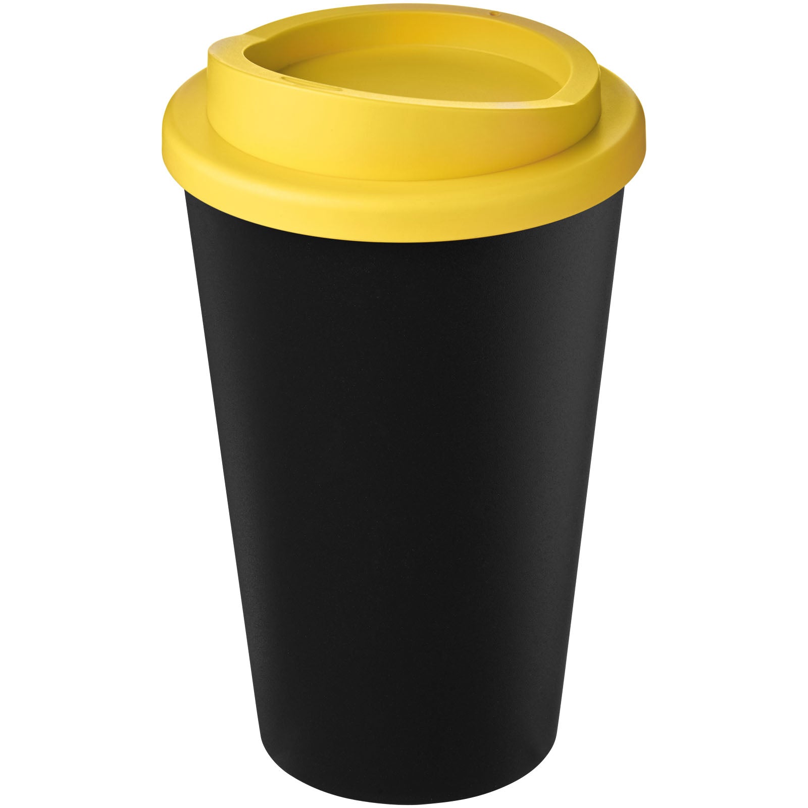 Americano® Eco 350 ml recycelter Becher – Schwarz und Gelb