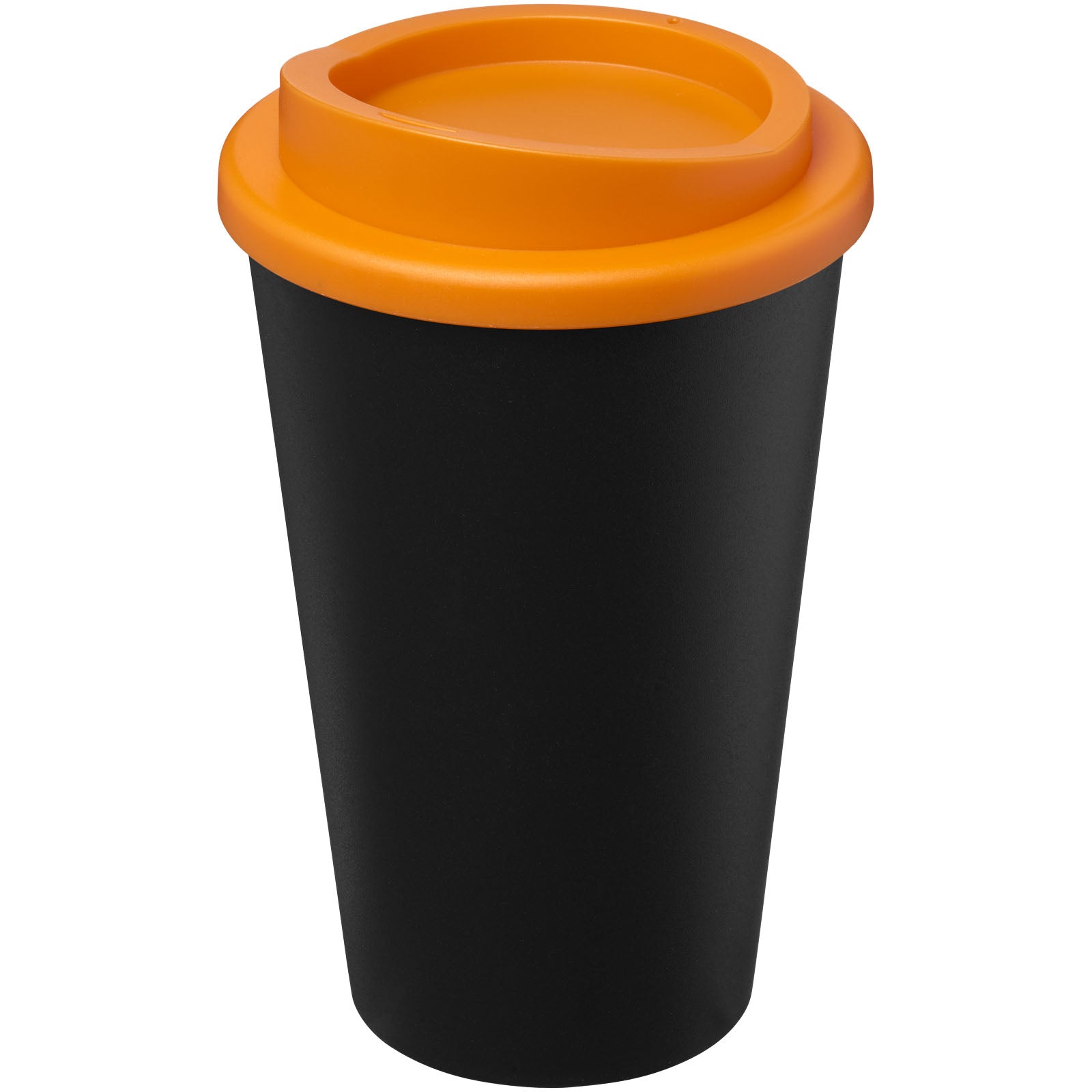 Americano® Eco 350 ml recycelter Becher – Schwarz und Orange