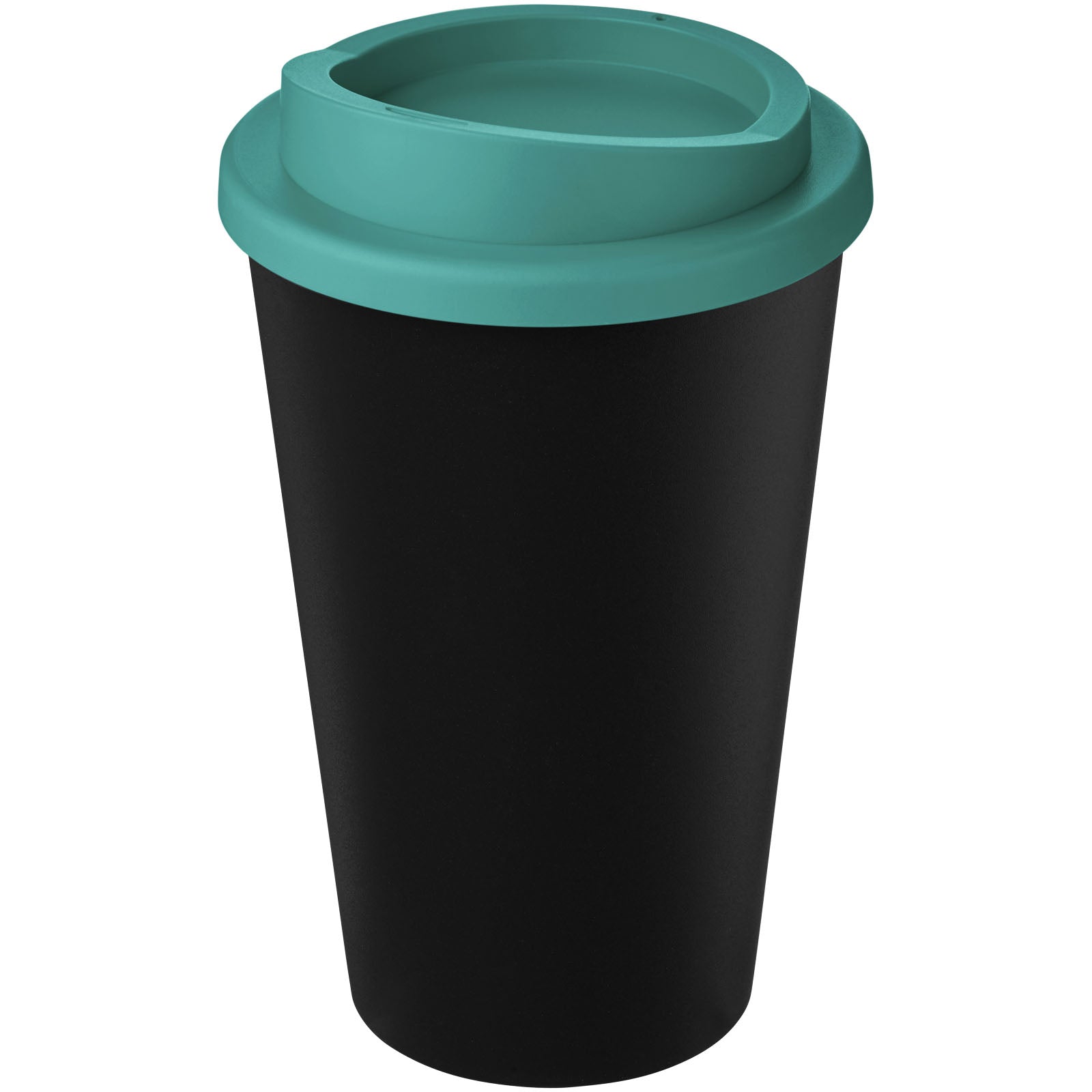 Americano® Eco 350 ml recycelter Becher – Schwarz und Aquablau