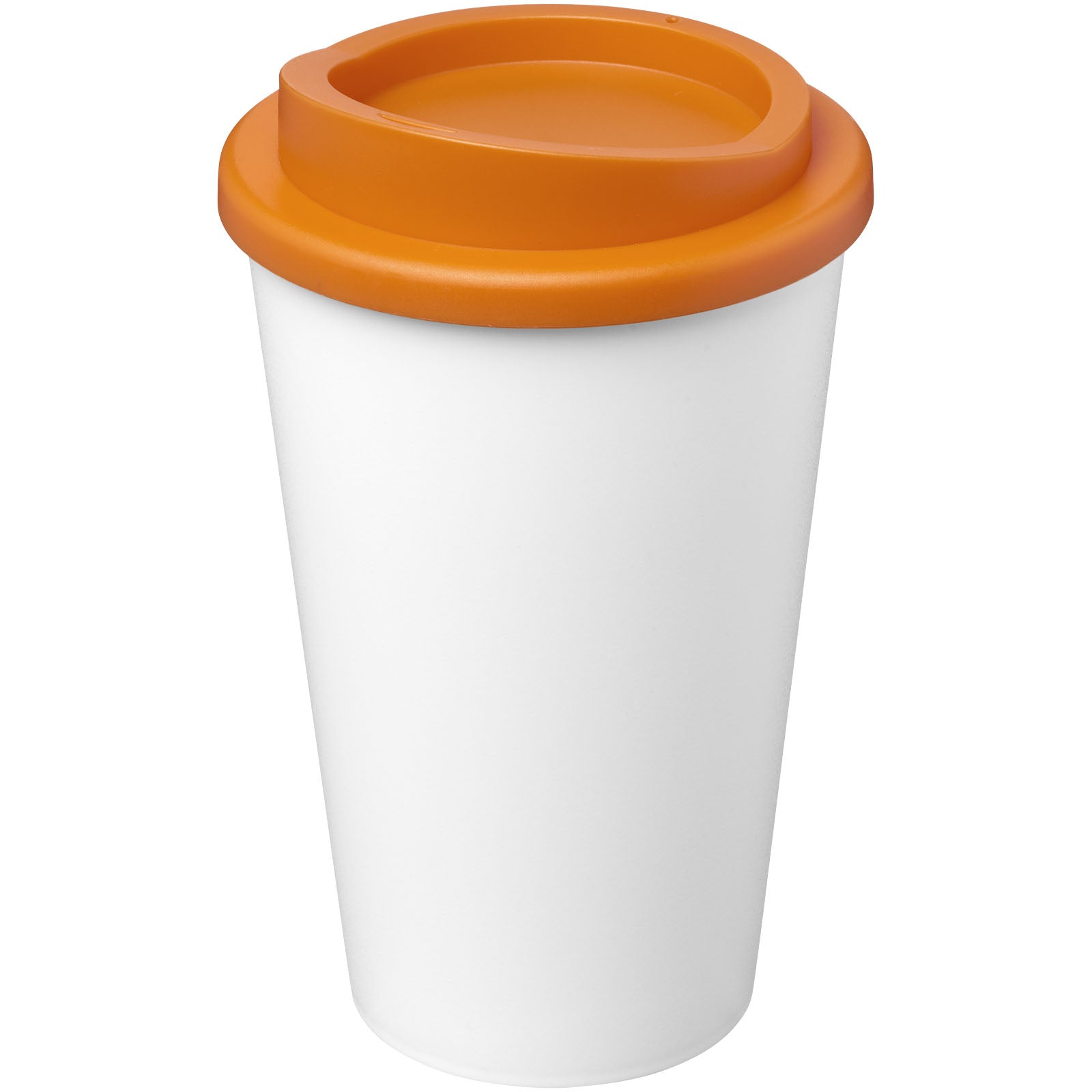 Americano® Eco 350 ml recycelter Becher – Weiss und Orange