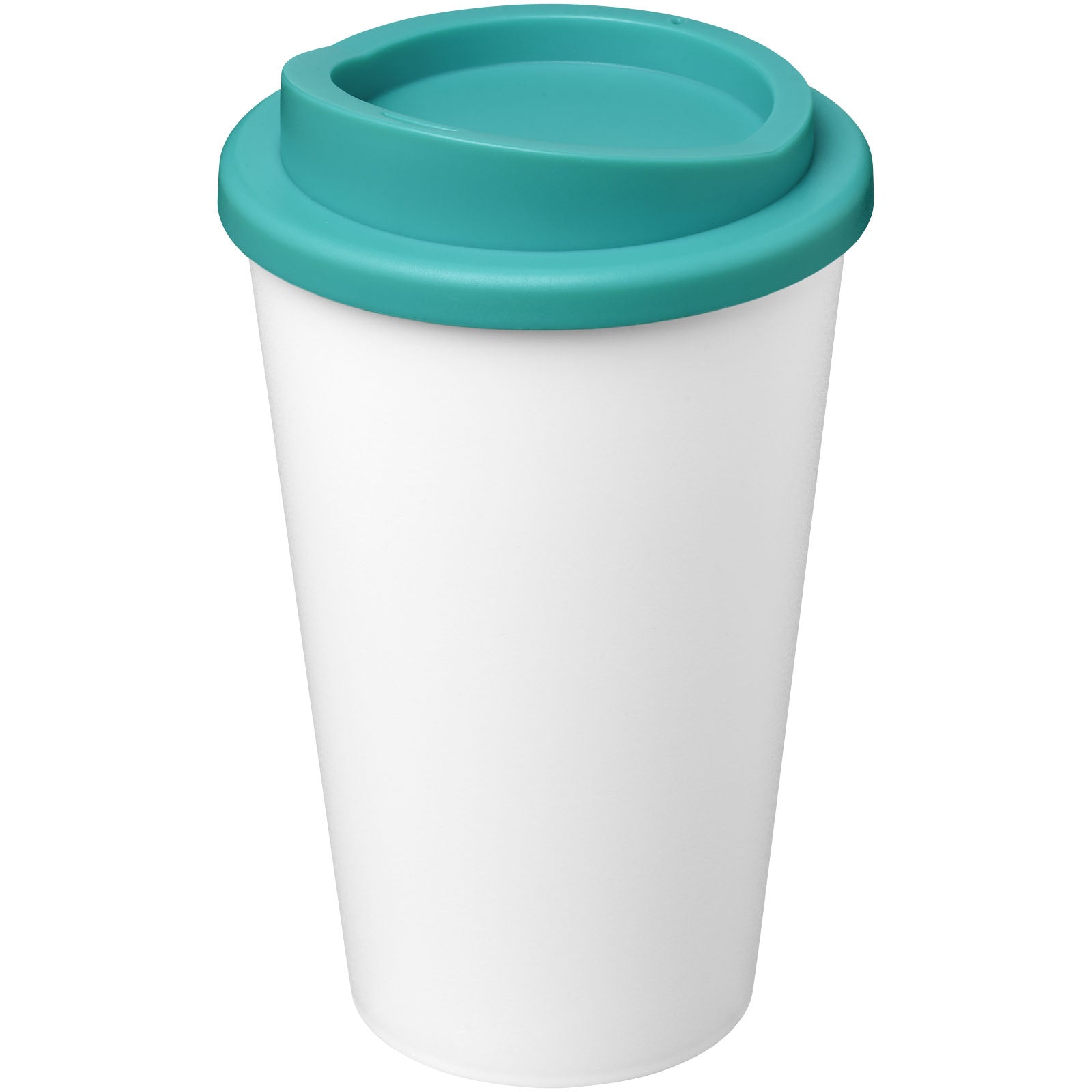 Americano® Eco 350 ml recycelter Becher – Weiss und Aquablau