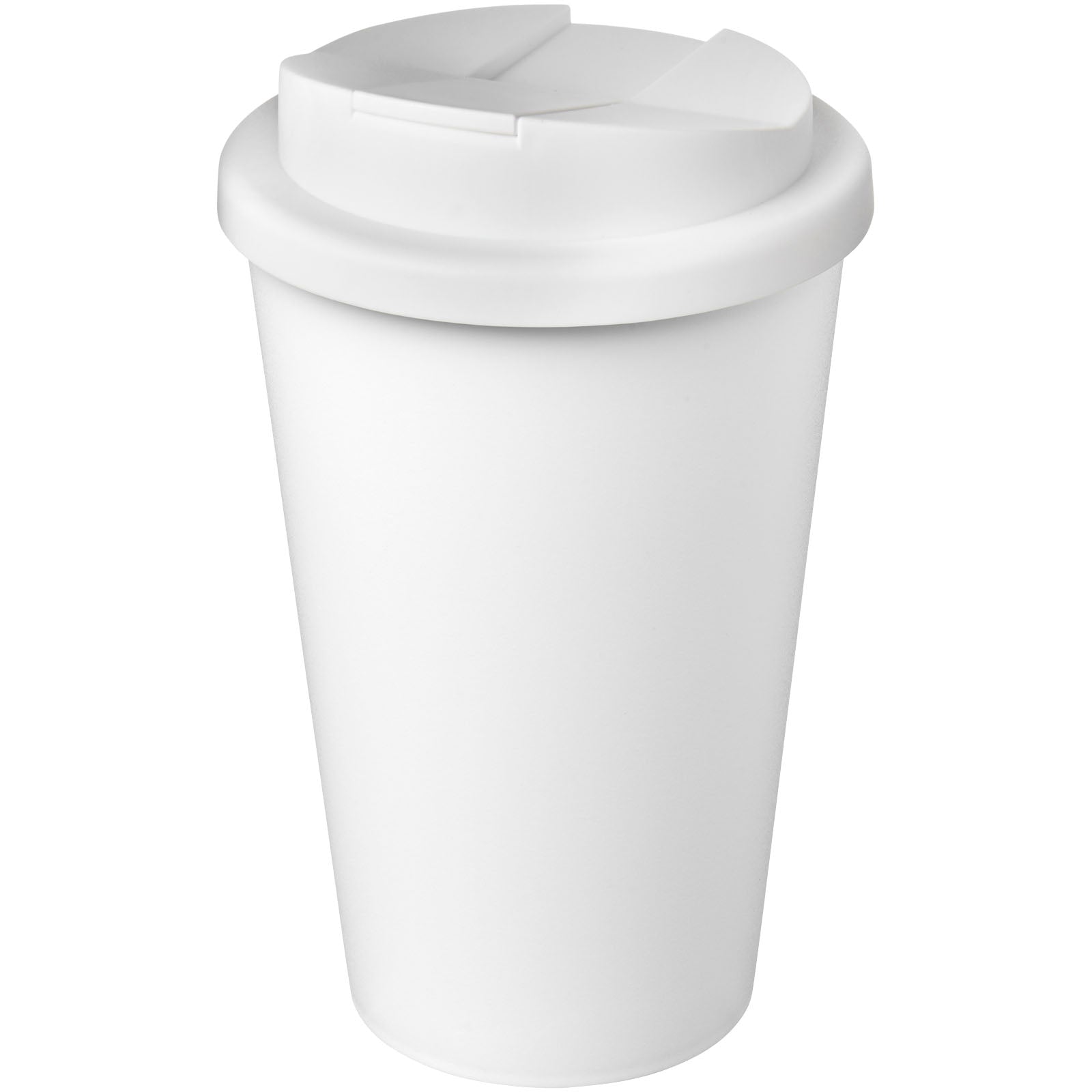 Americano® Eco 350 ml recycelter Becher mit auslaufsicherem Deckel – Weiss