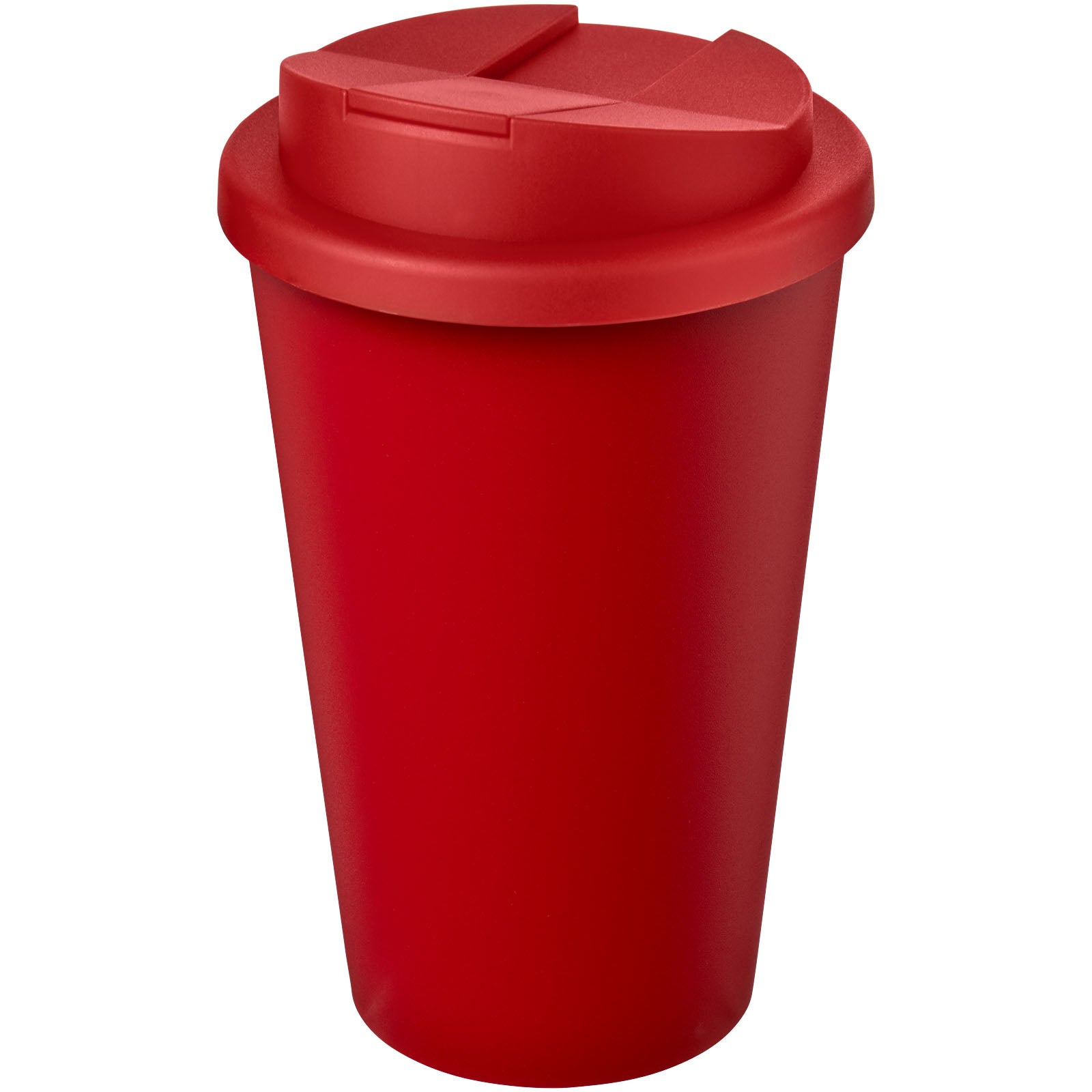 Americano® Eco 350 ml recycelter Becher mit auslaufsicherem Deckel – Rot