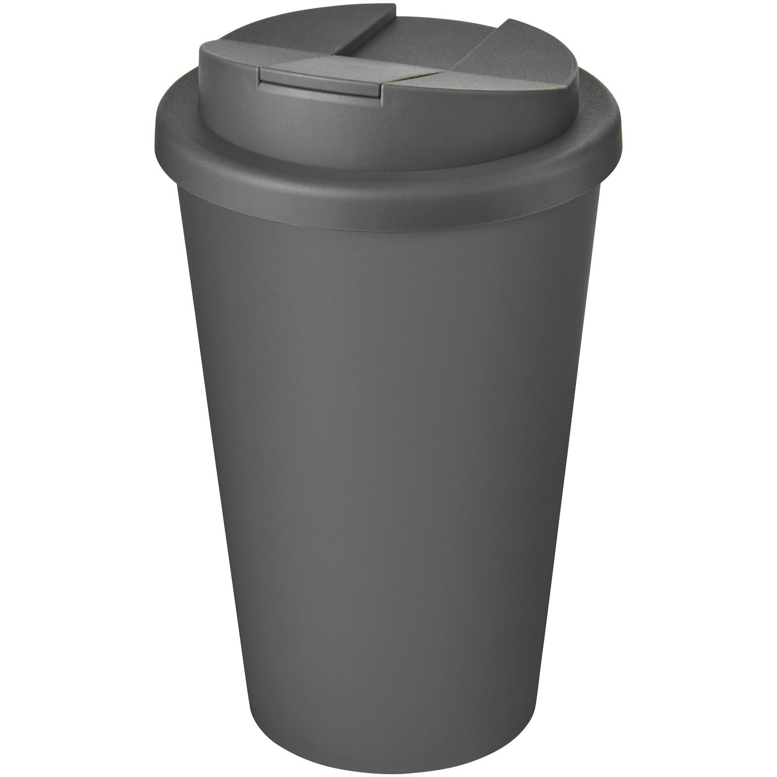 Americano® Eco 350 ml recycelter Becher mit auslaufsicherem Deckel – Grau